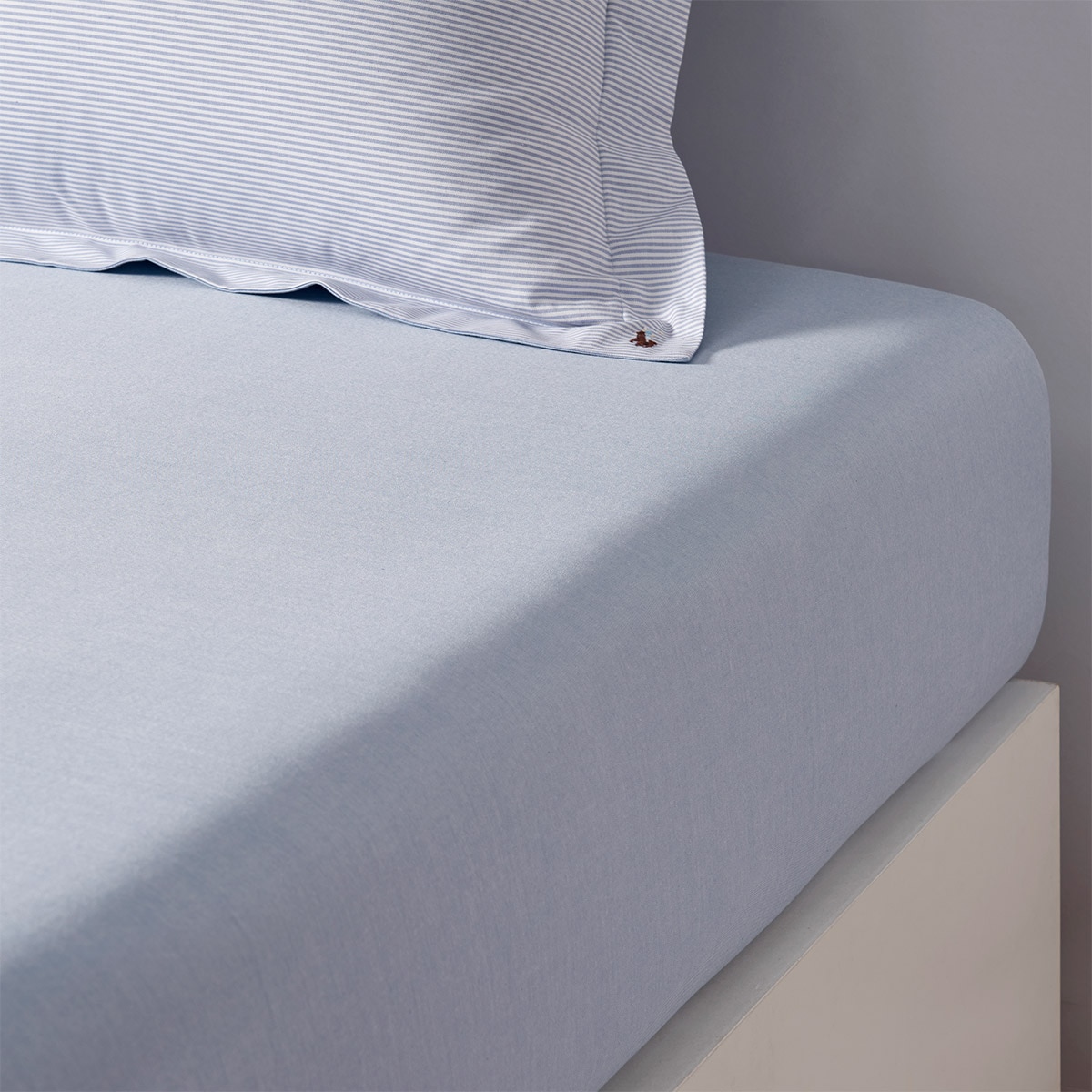 Imagem 0 de Lençol de baixo ajustável de algodão egípcio Oxford Solid