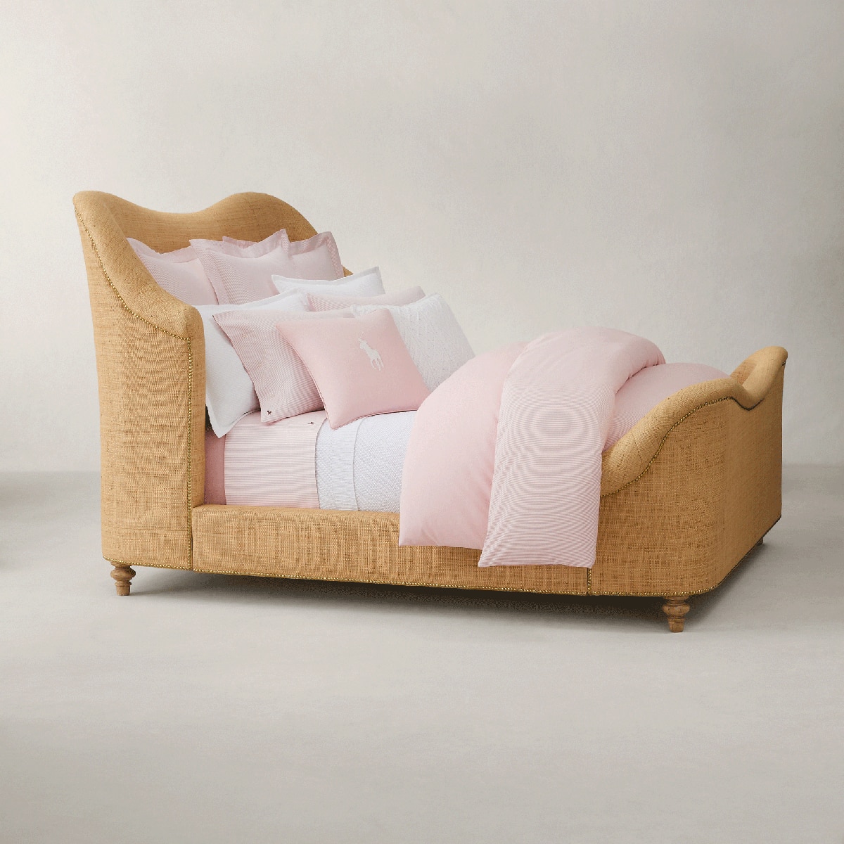 Sábana bajera ajustable algodón egipcio Oxford Solid Ralph Lauren Home - Rosa Cama 180 cm Rosa-3