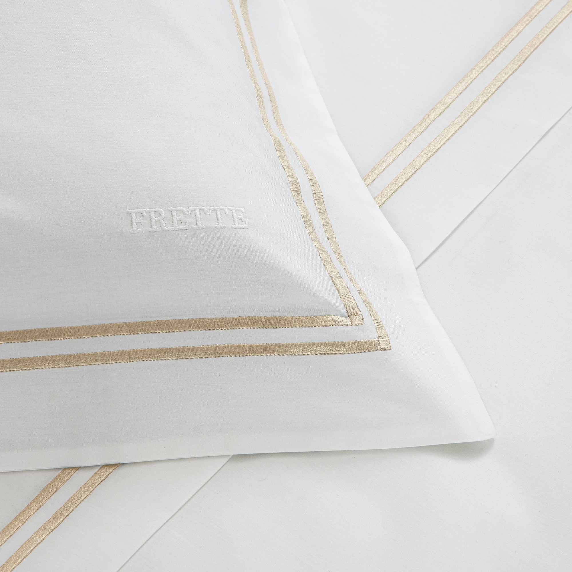 Conjunto de capa de edredão com lençol de baixo de algodão percal Hotel Classic Branco Savage-3