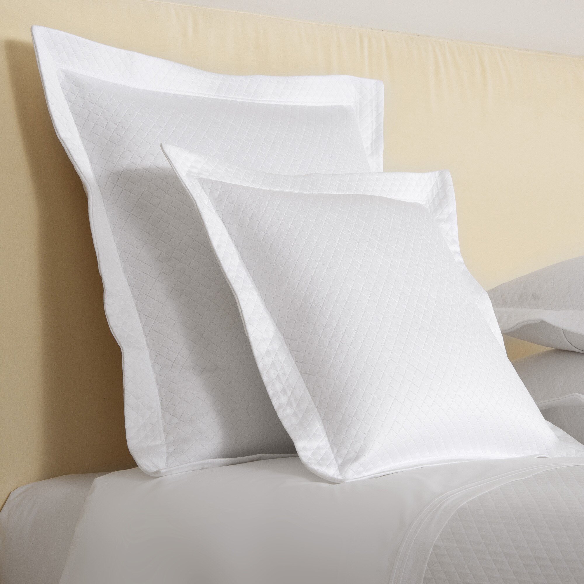 Funda de cojín Hotel Melody Frette Blanco 65 x 65 cm Blanco-2
