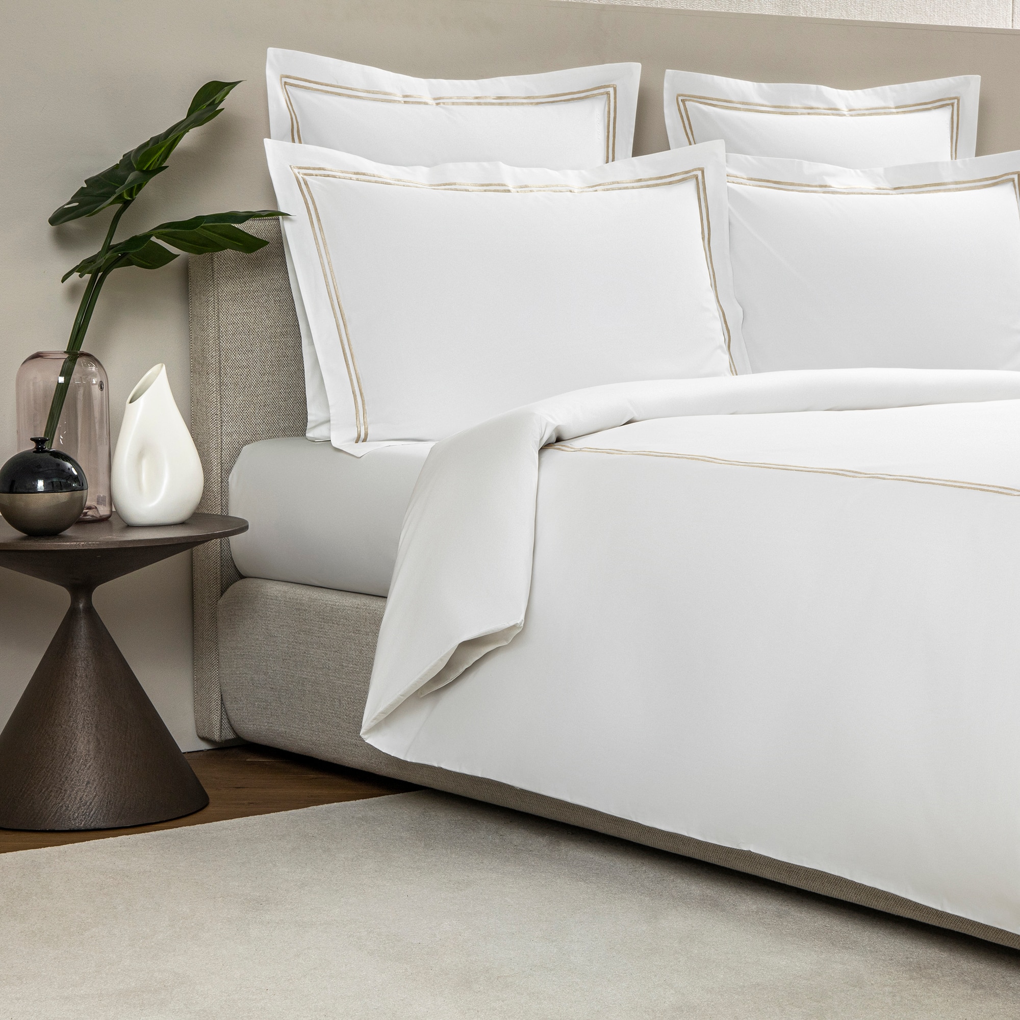 Funda de almohada percal de algodón Hotel Classic Frette - Blanco Savage 51 x 71 cm Blanco Savage-3