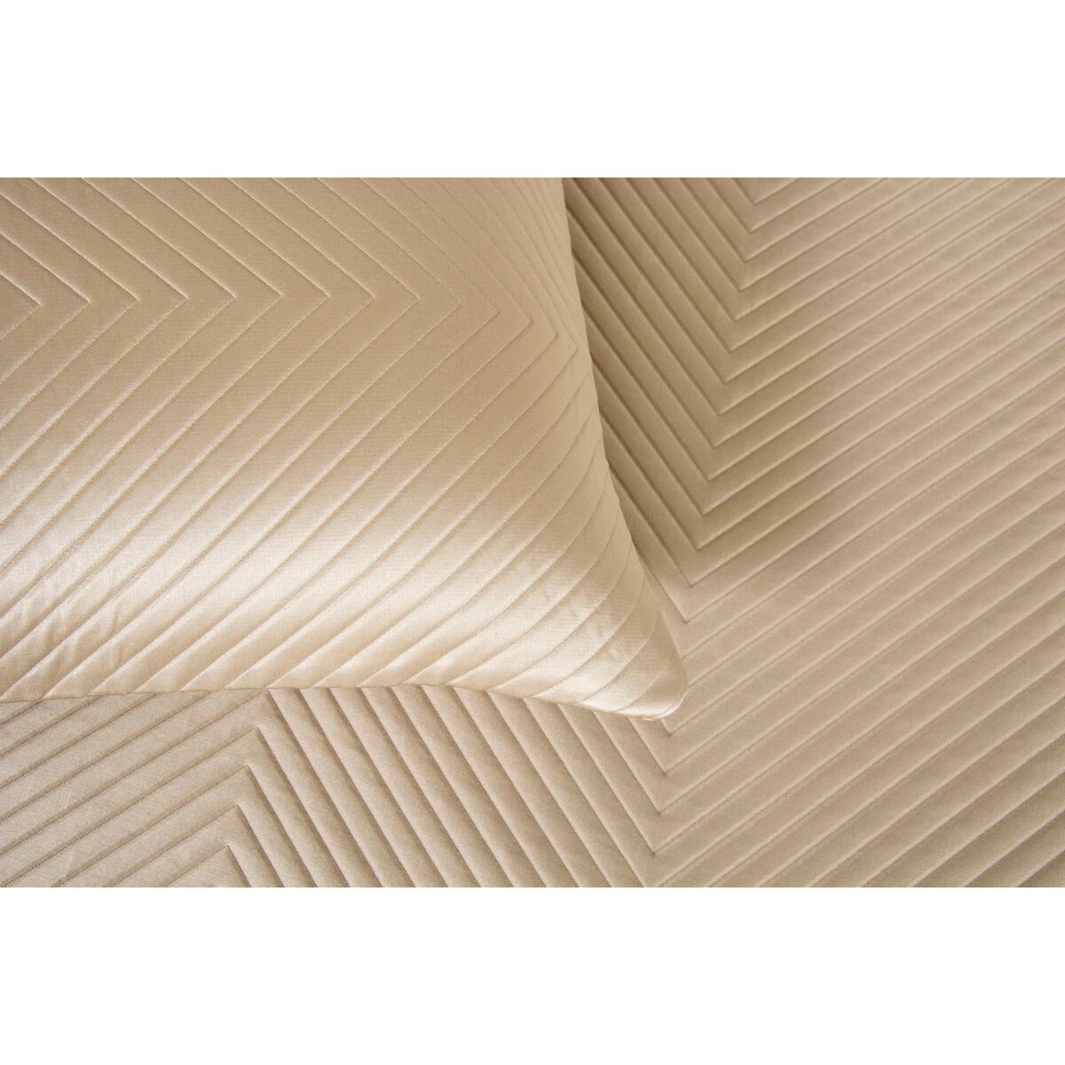 Funda de cuadrante seda y algodón Luxery Herringbone Frette - Beige 65 x 65 cm Beige-2