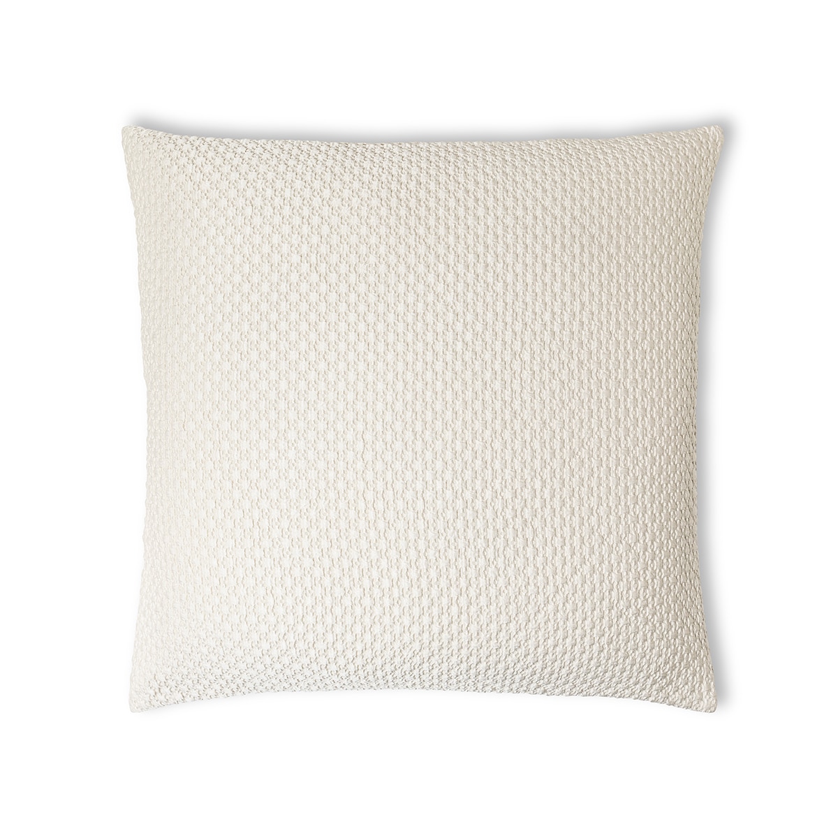 Capa de Almofada de Algodão Seda Lux Waffle Branco-1