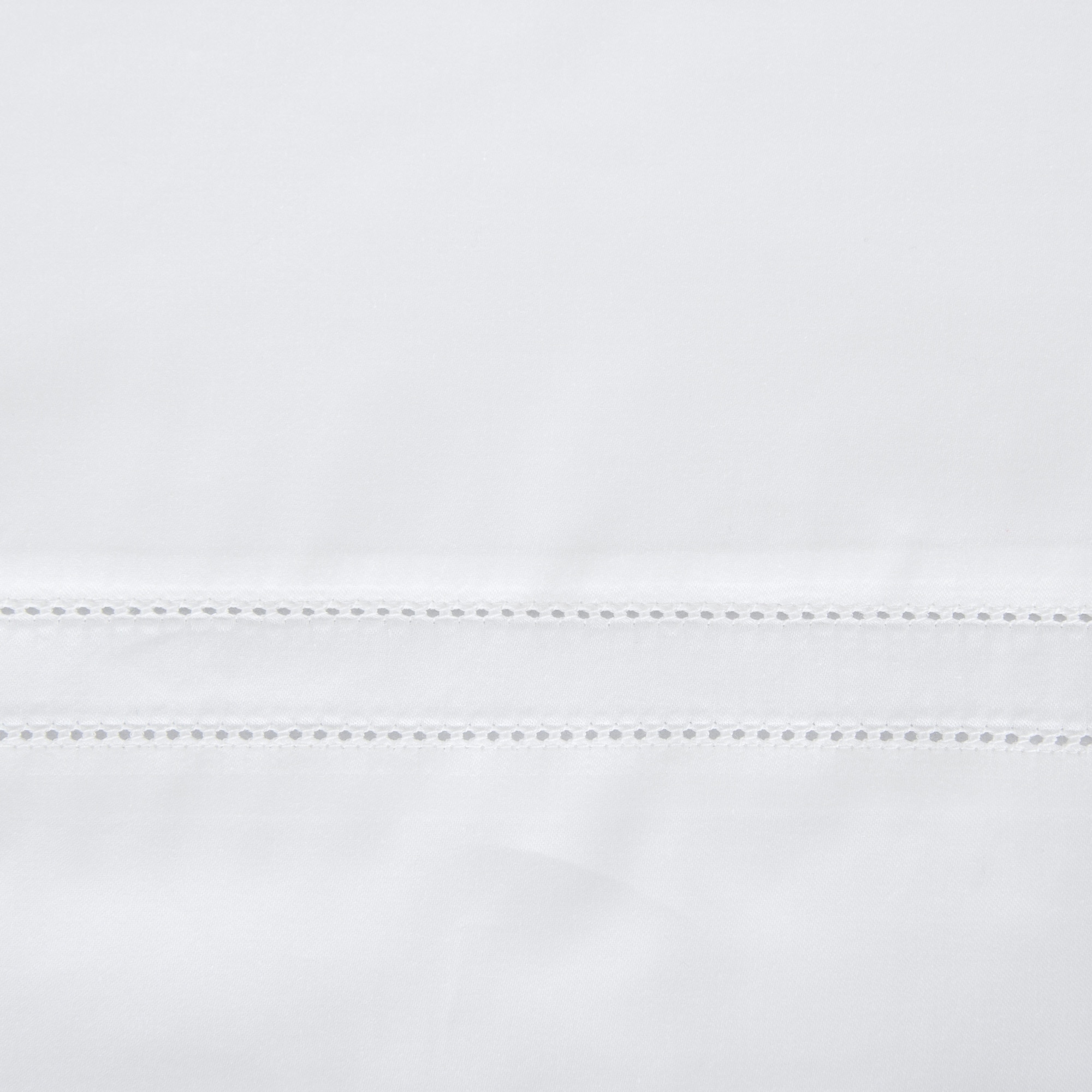 Conjunto de Lençóis com Lençol Ajustável de Cetim de Algodão Doppio Ajour Branco-4