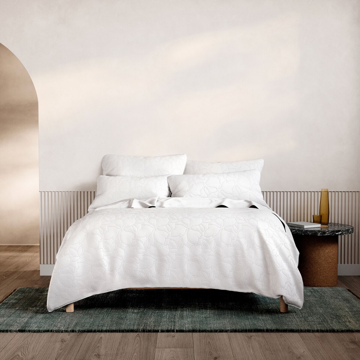 Funda de cuadrante algodón Jaymes Sheridan Blanco-2