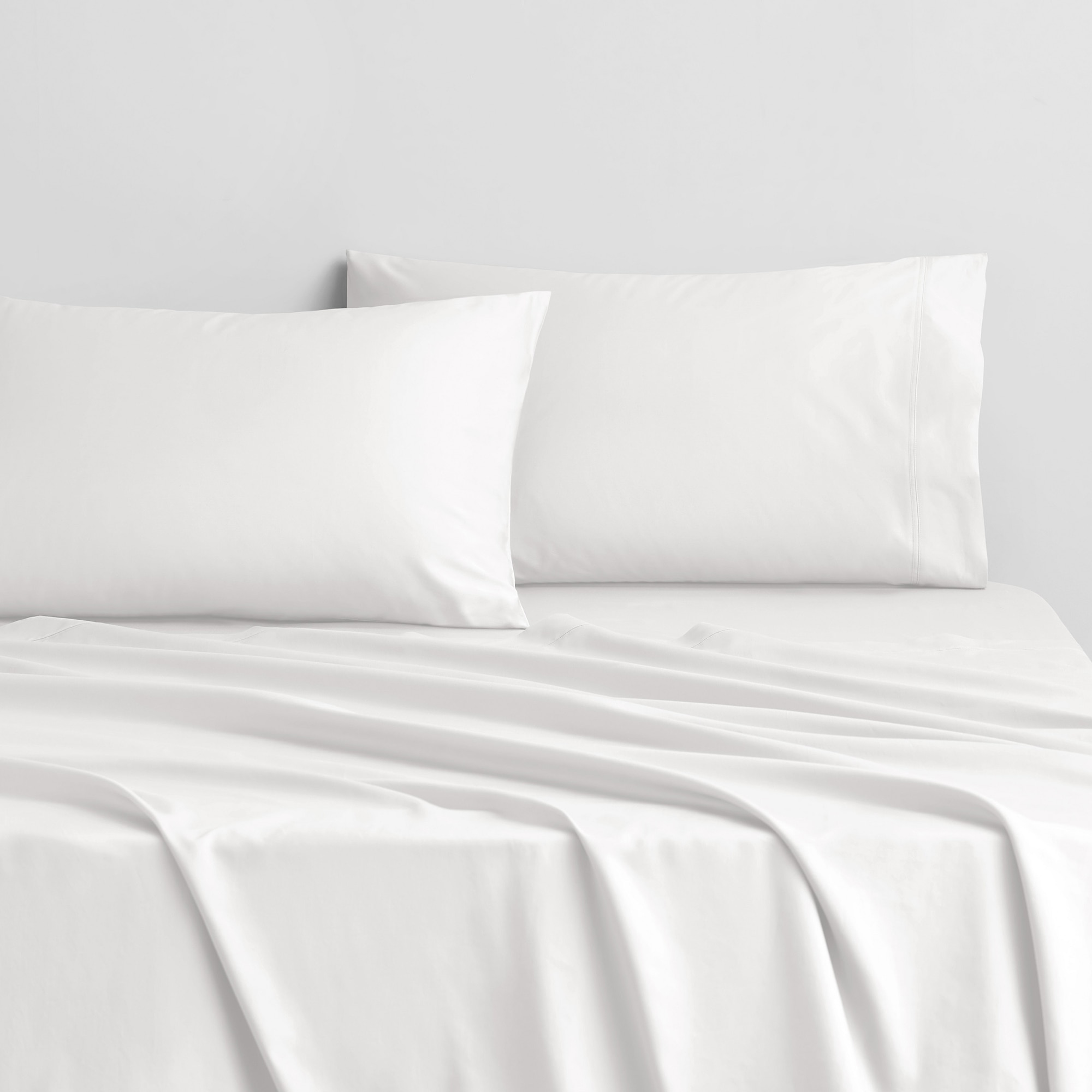 Sábana bajera algodón Satén 375 hilos Sheridan - Blanco Cama 150 cm Blanco-1
