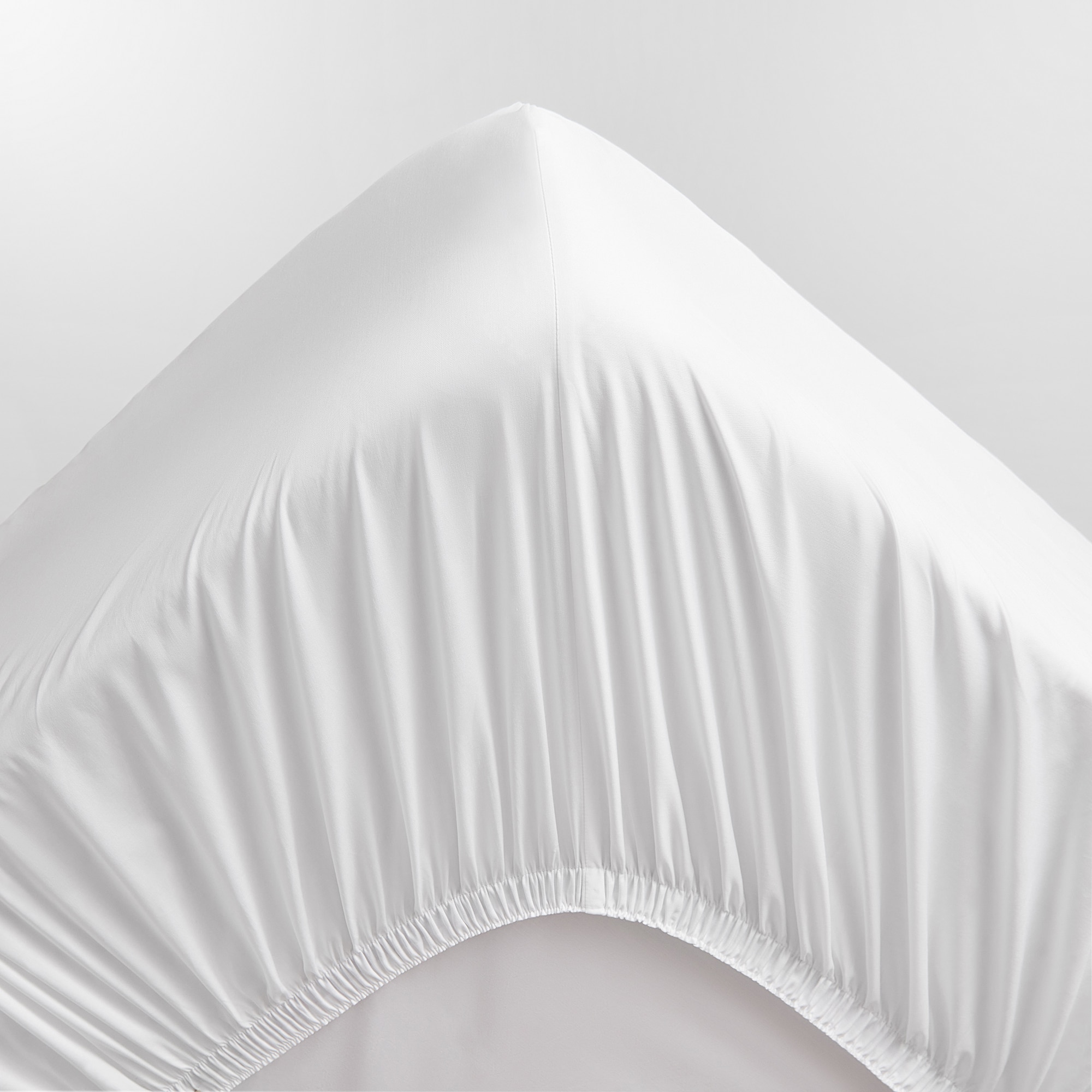 Sábana bajera algodón Satén 375 hilos Sheridan - Blanco Cama 150 cm Blanco-2