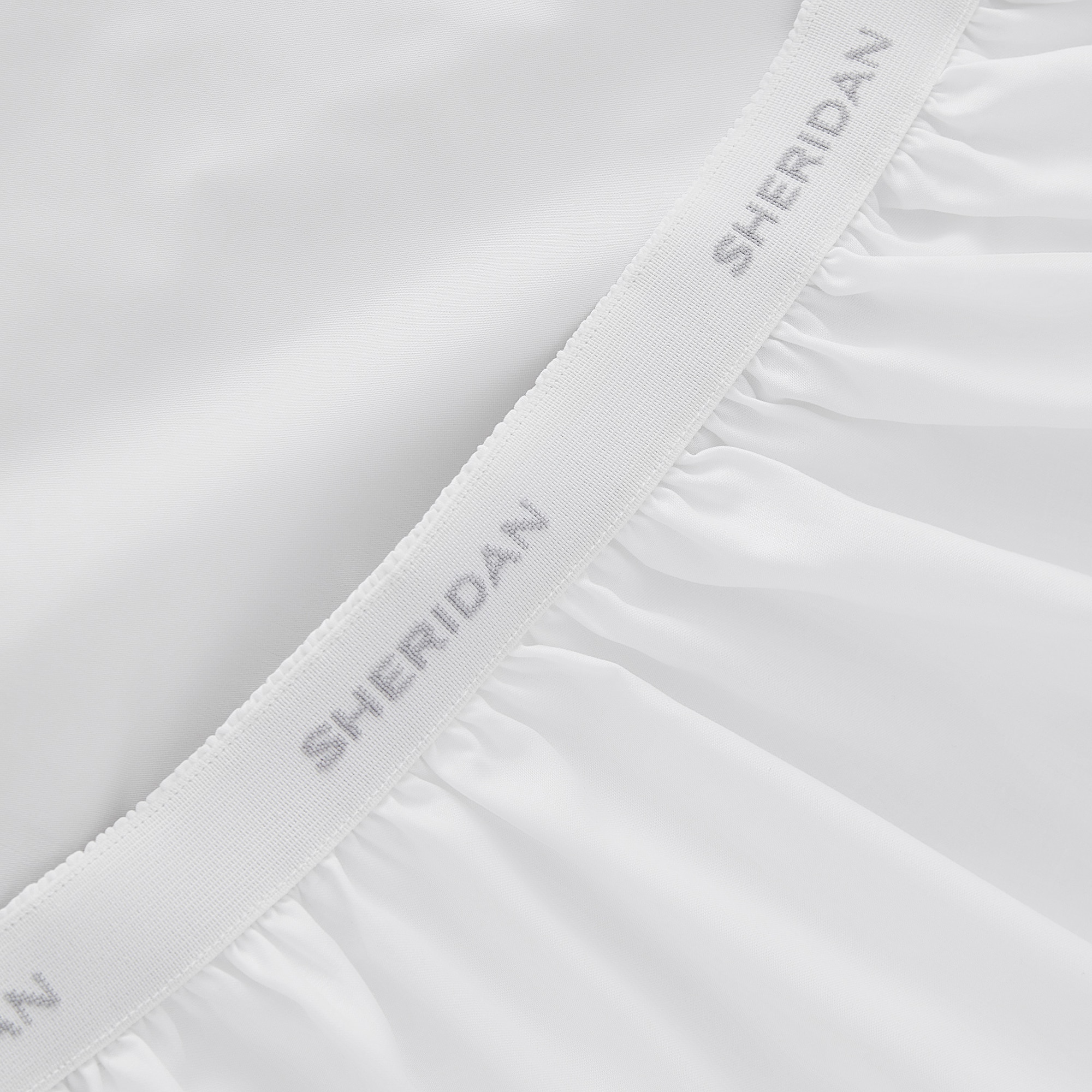 Sábana bajera algodón Satén 375 hilos Sheridan - Blanco Cama 150 cm Blanco-3