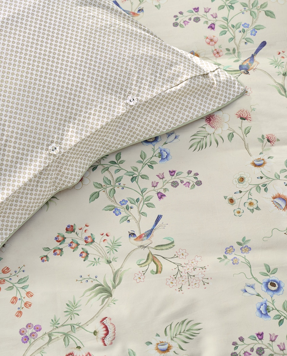 Conjunto de capa de edredão em algodão Darjeeling Days Multicolor-3