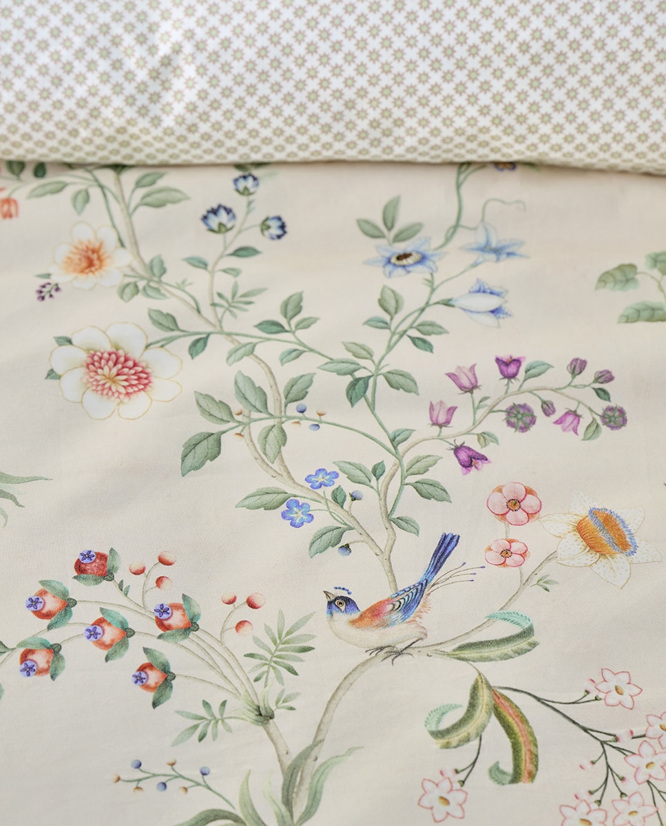 Conjunto de capa de edredão em algodão Darjeeling Days Multicolor-4