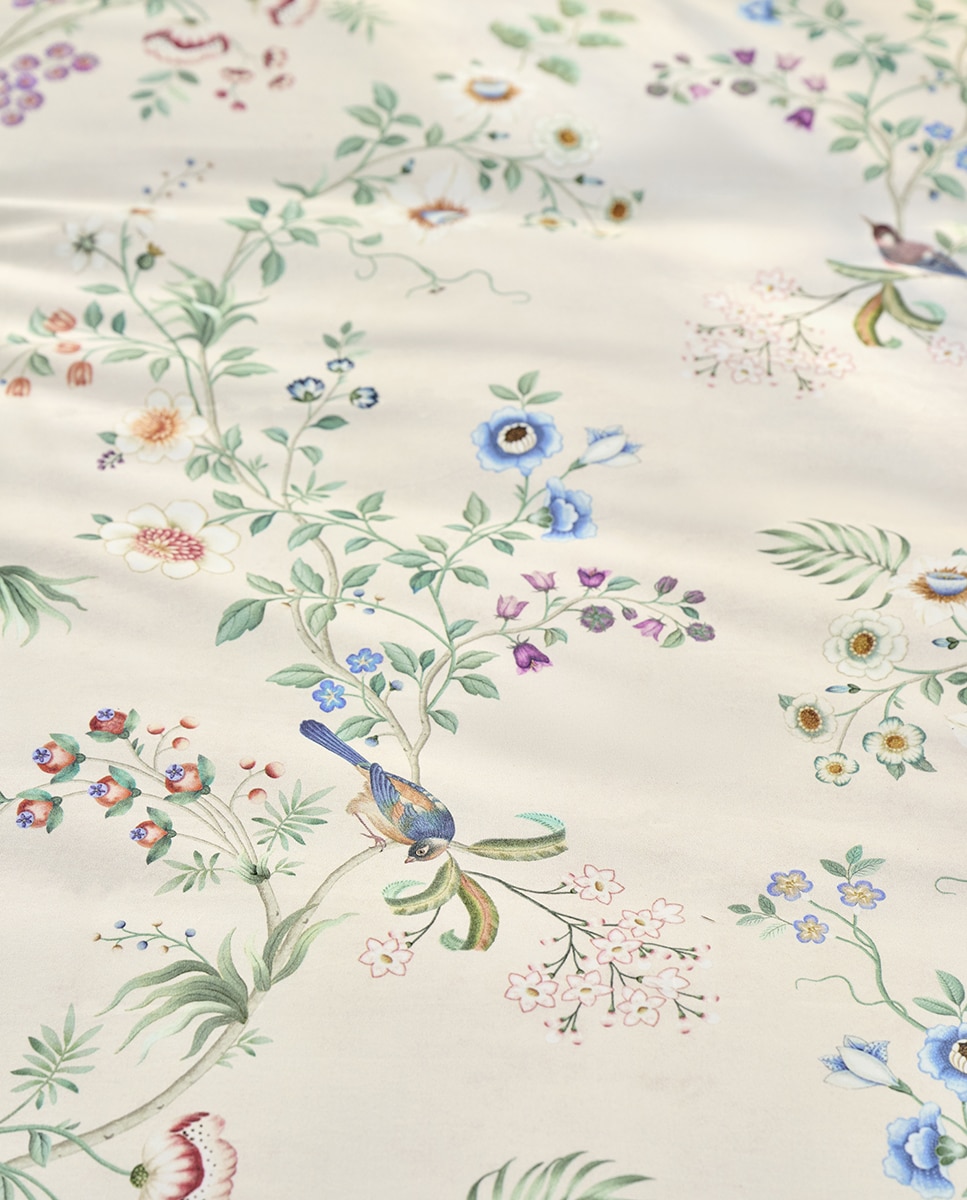 Conjunto de capa de edredão em algodão Darjeeling Days Multicolor-5