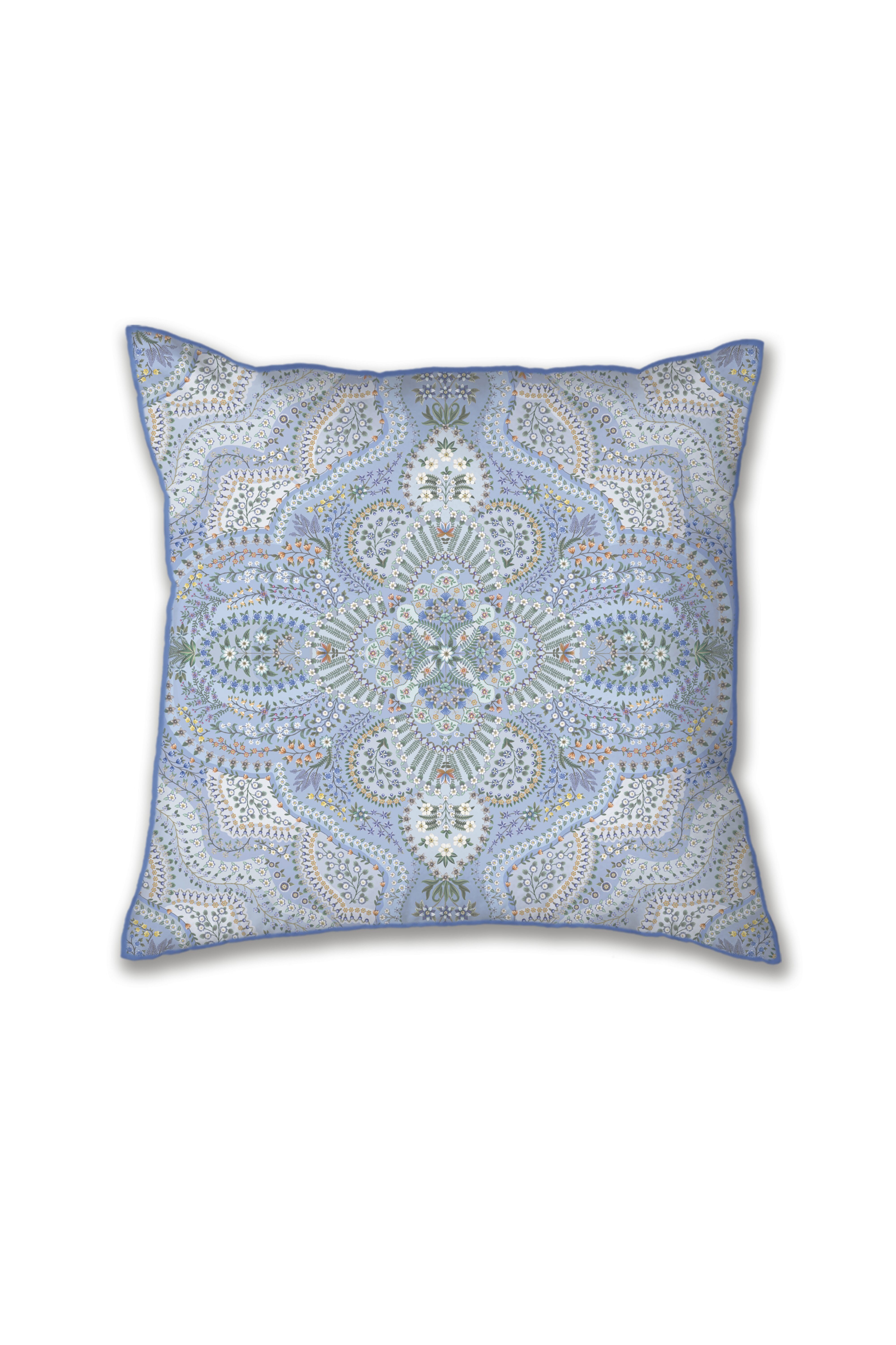 Almofada Decorativa de Algodão Moon Flower Azul-1