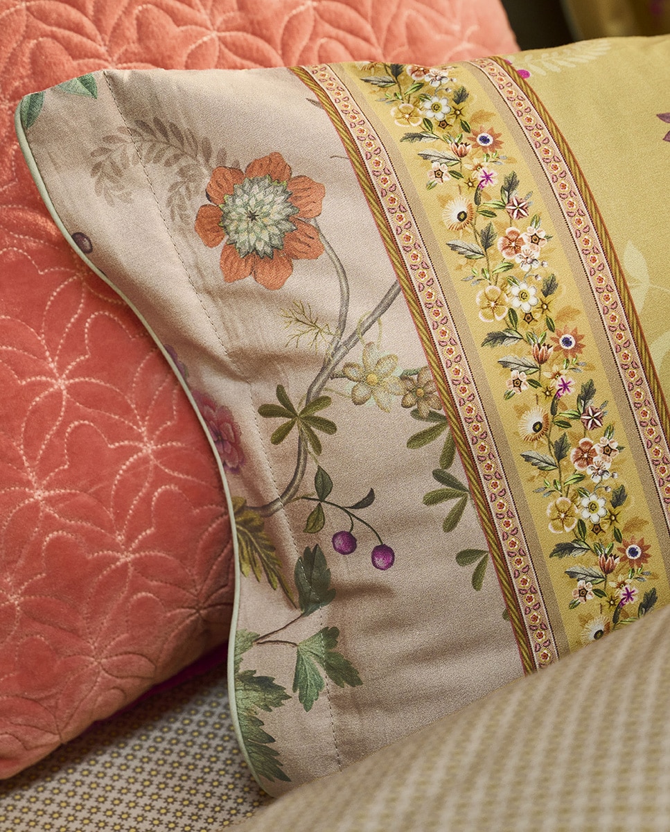 Almofada Decorativa Bodhi Flower Mostarda-2