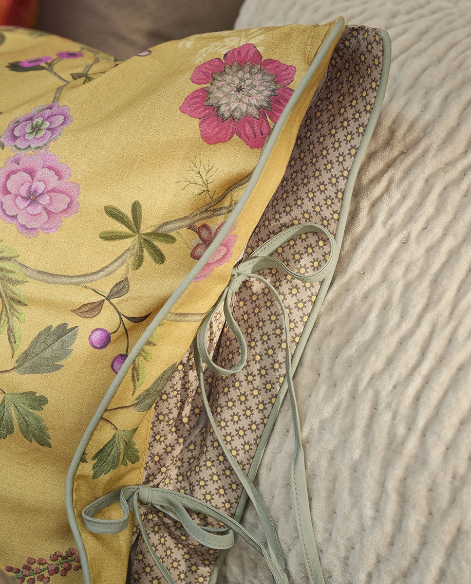 Almofada Decorativa Bodhi Flower Mostarda-3