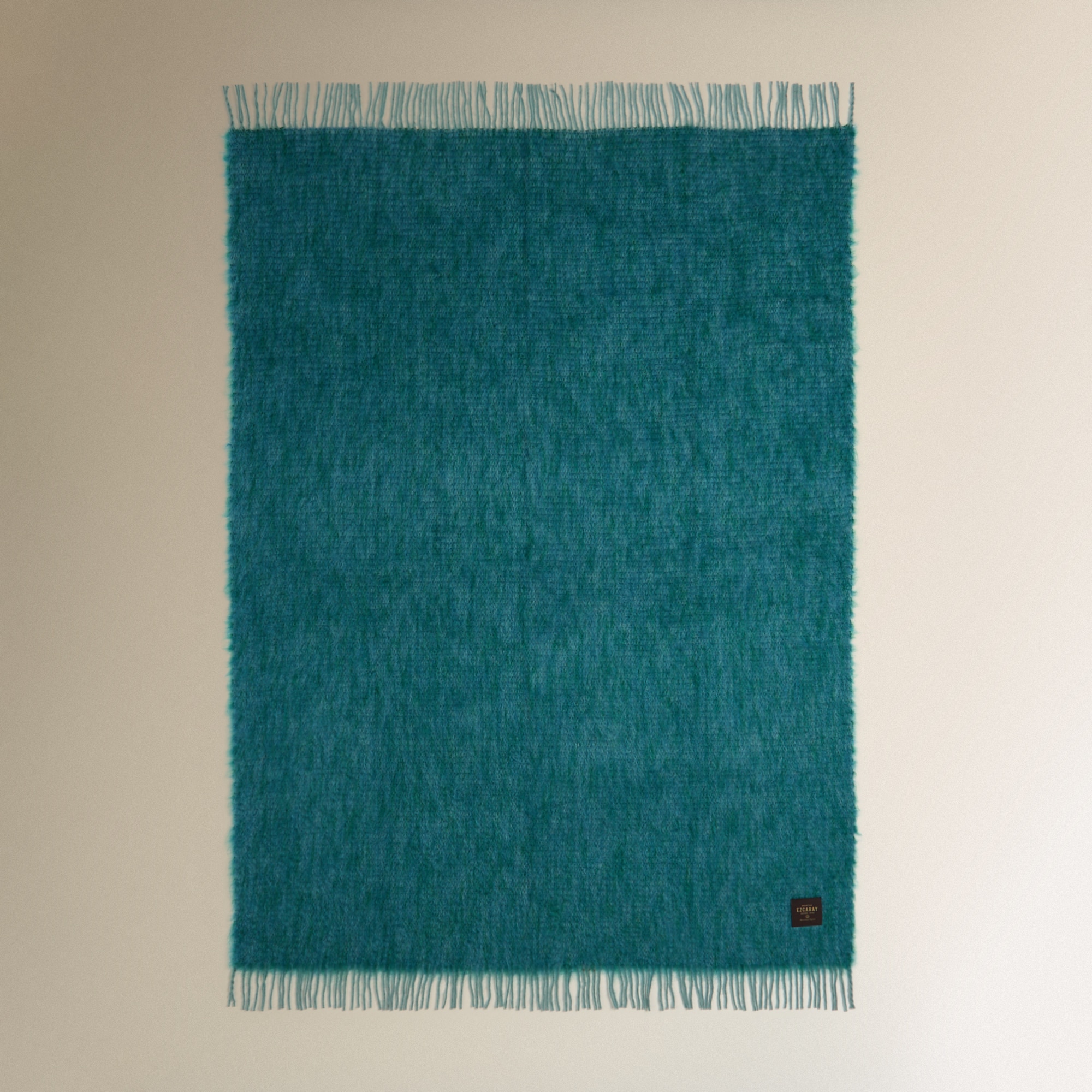 Manta decorativa mohair Diana Mantas Ezcaray - Verde Agua 135 x 200 cm Verde Agua-4