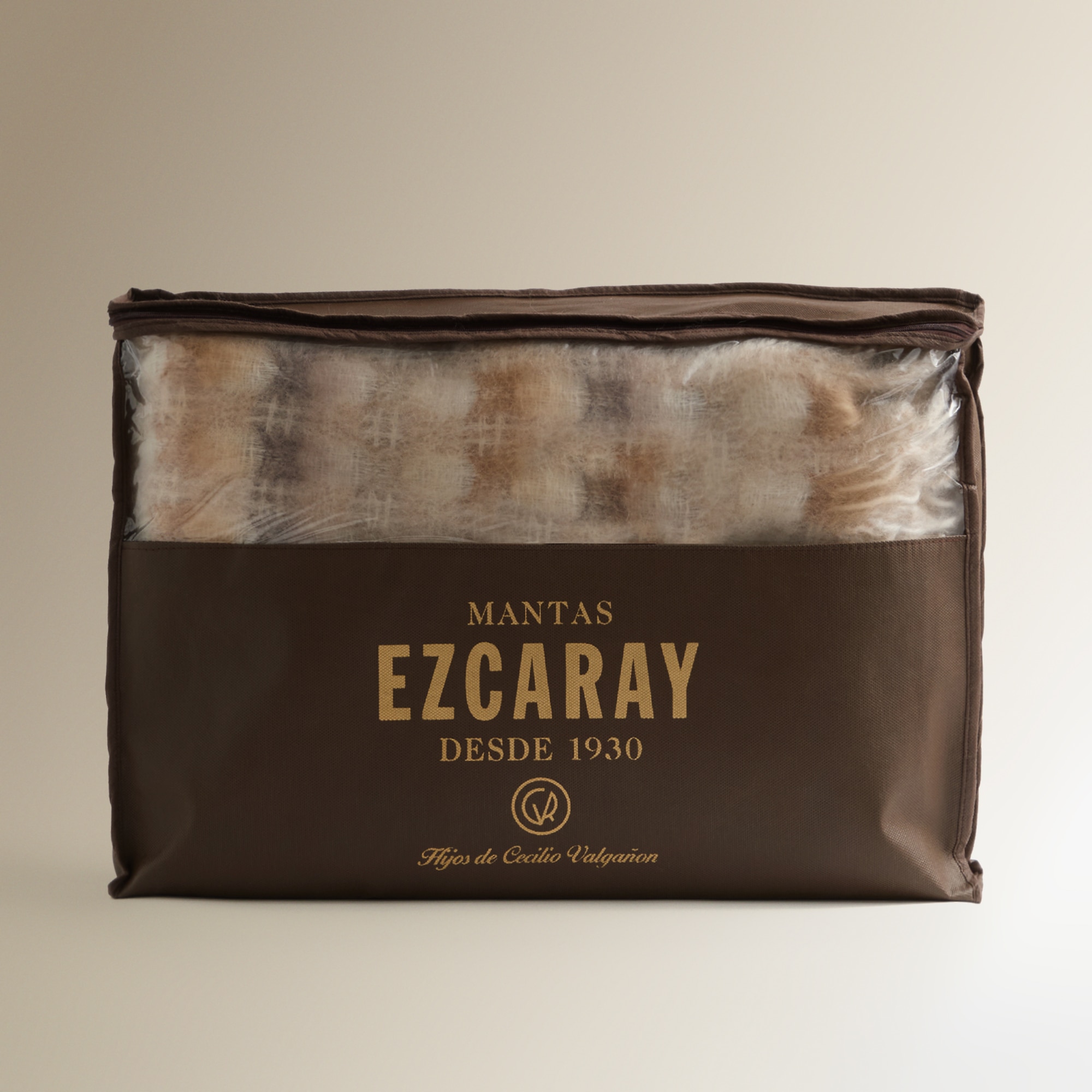 Manta decorativa mohair Mía Mantas Ezcaray - Natural 130 x 200 cm Natural-5