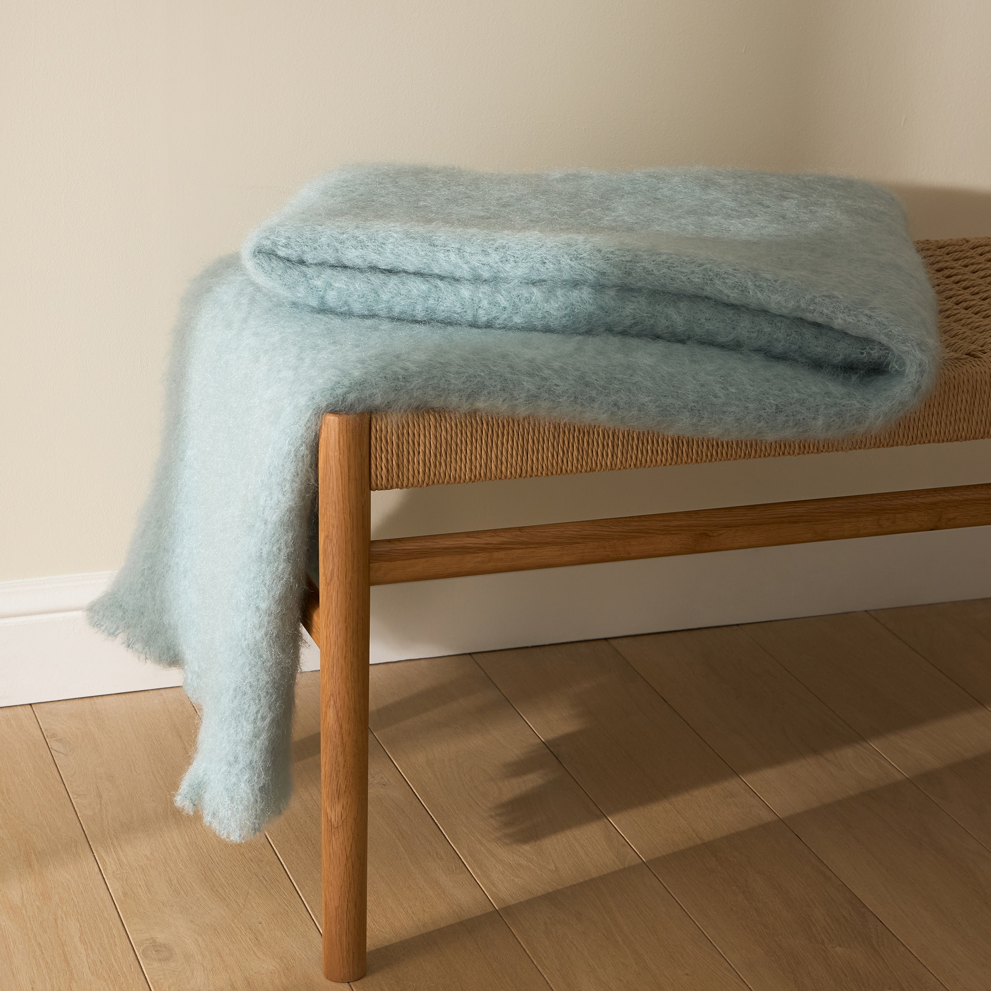 Manta decorativa Mohair Liso Mantas Ezcaray - Azul 130 x 200 cm Azul-1