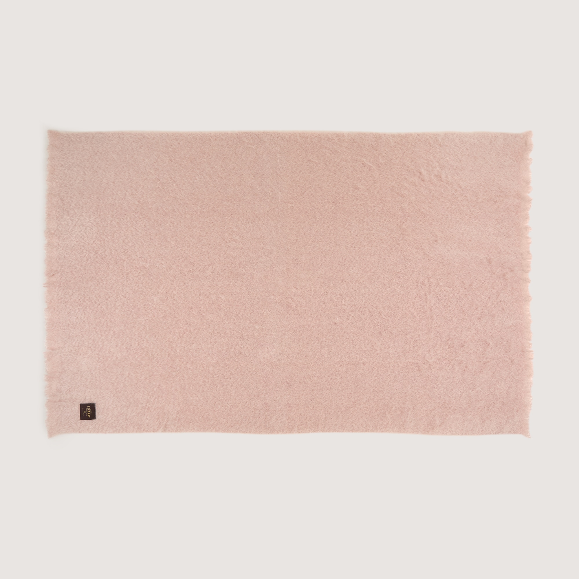 Manta Decorativa Mohair Liso Rosa-4