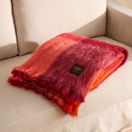 Manta decorativa mohair Cuadro Mantas Ezcaray