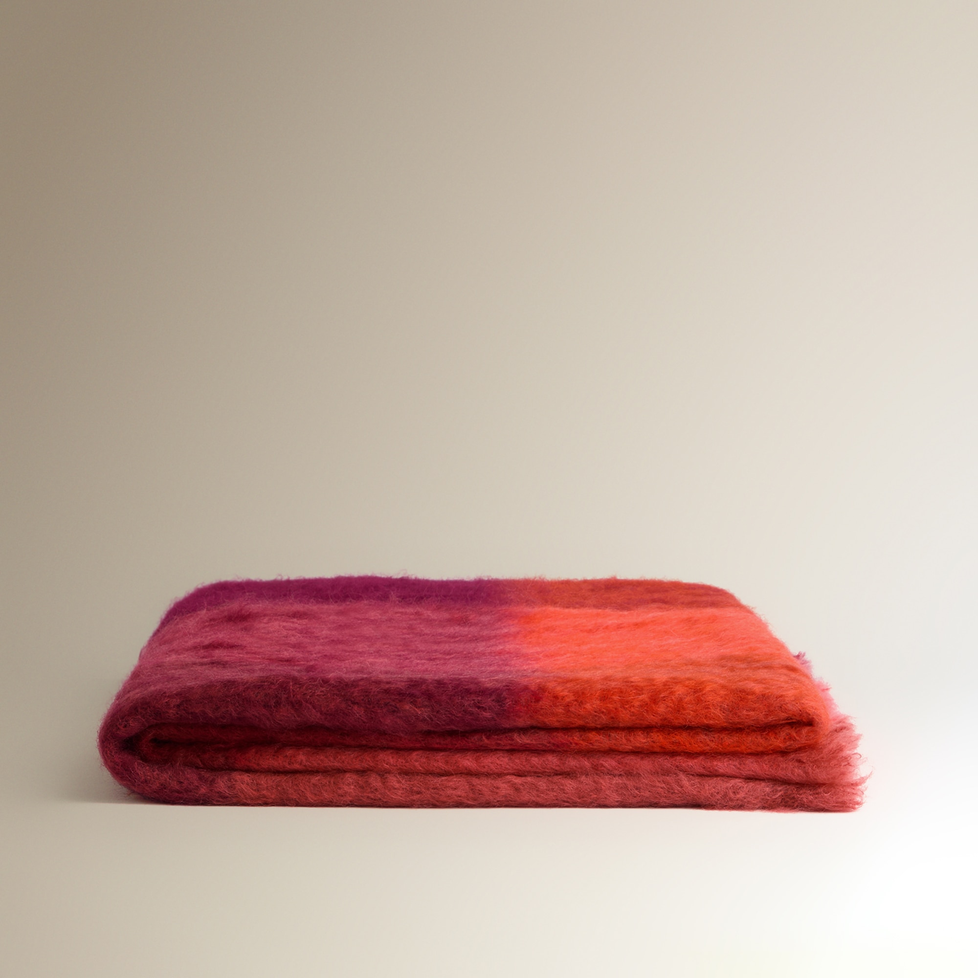 Manta decorativa mohair Cuadro Mantas Ezcaray - Naranja 130 x 175 cm Naranja-2