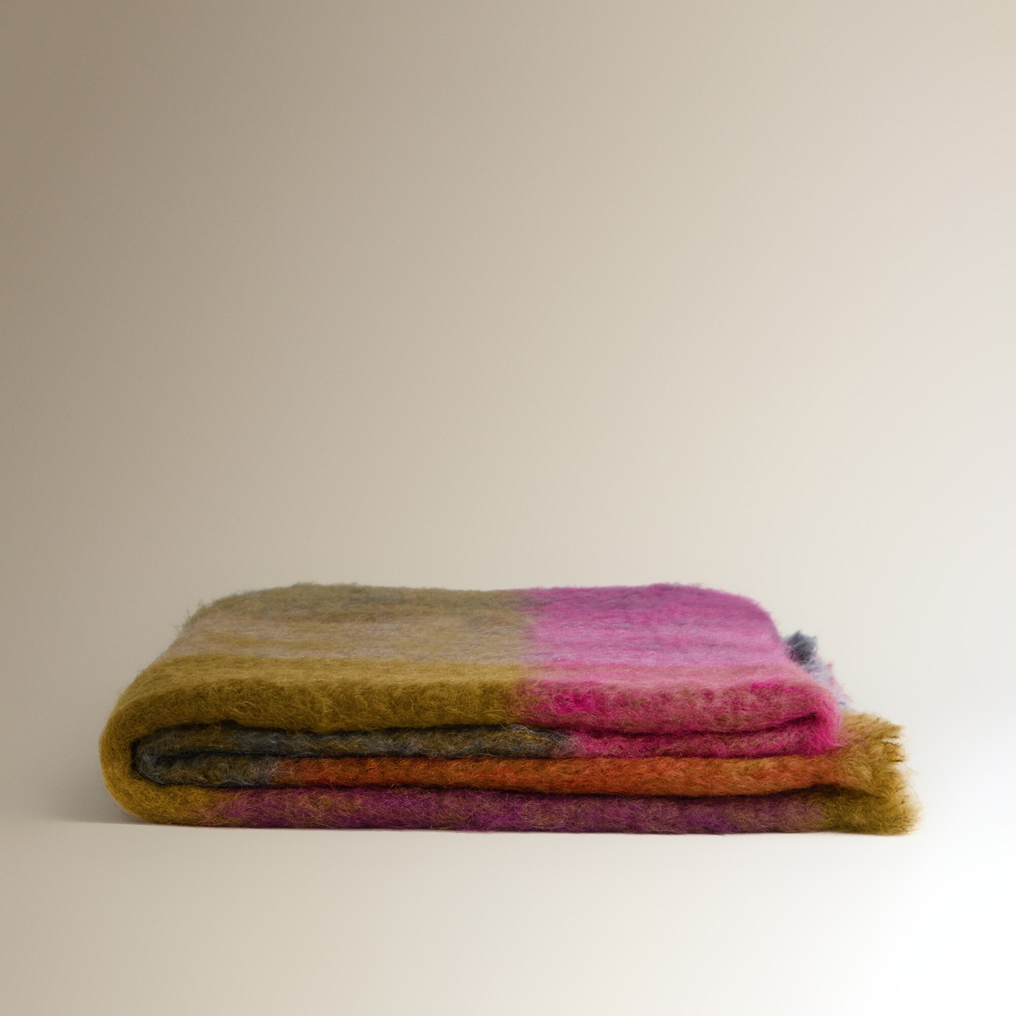 Manta decorativa mohair Cuadro Mantas Ezcaray - Morado 130 x 175 cm Morado-2