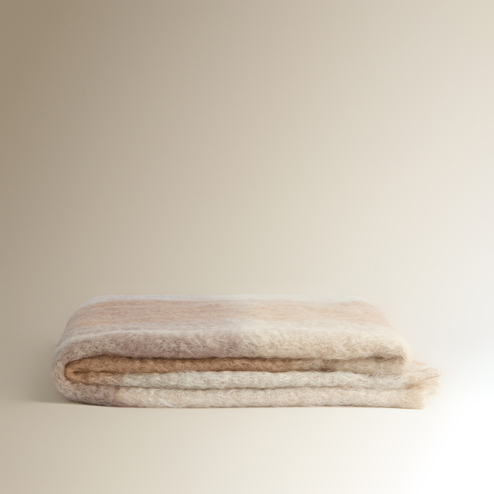 Manta decorativa mohair Cuadro Mantas Ezcaray - Crudo 130 x 175 cm Crudo-2