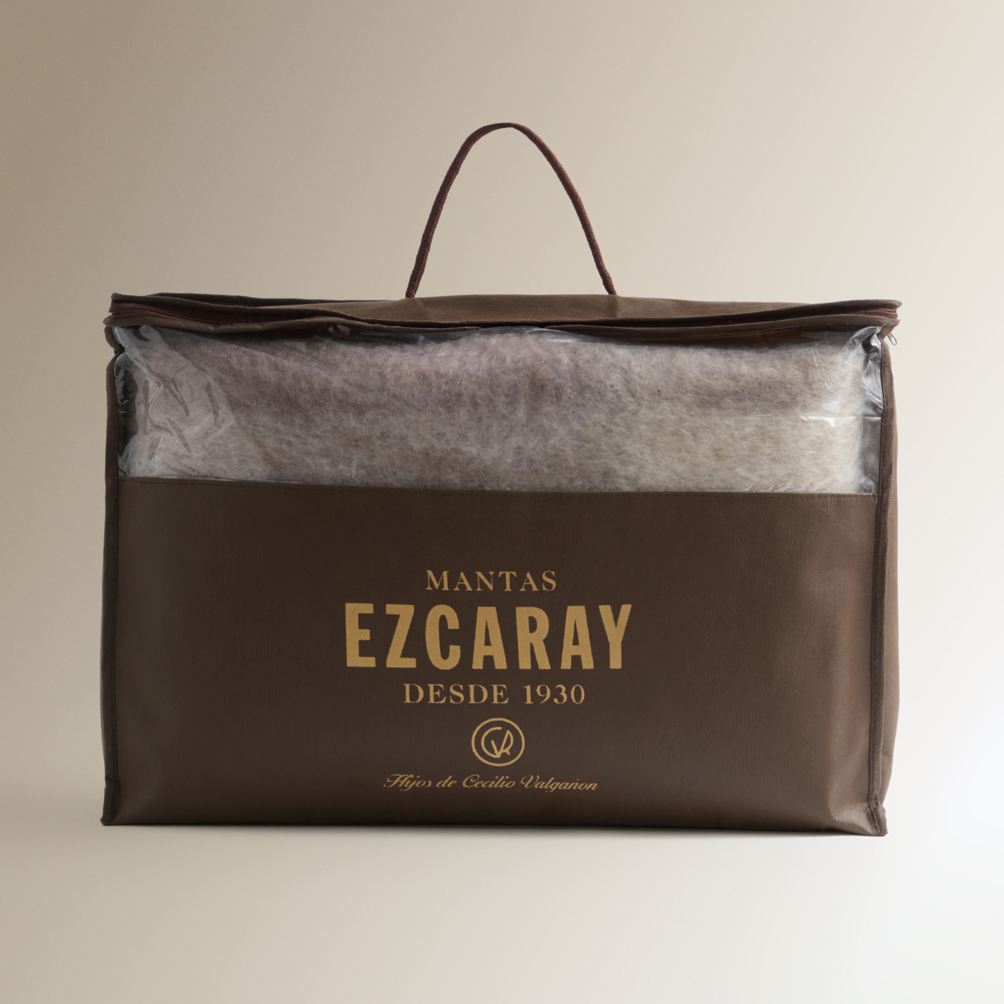 Manta decorativa mohair Cuadro Mantas Ezcaray - Crudo 130 x 175 cm Crudo-4