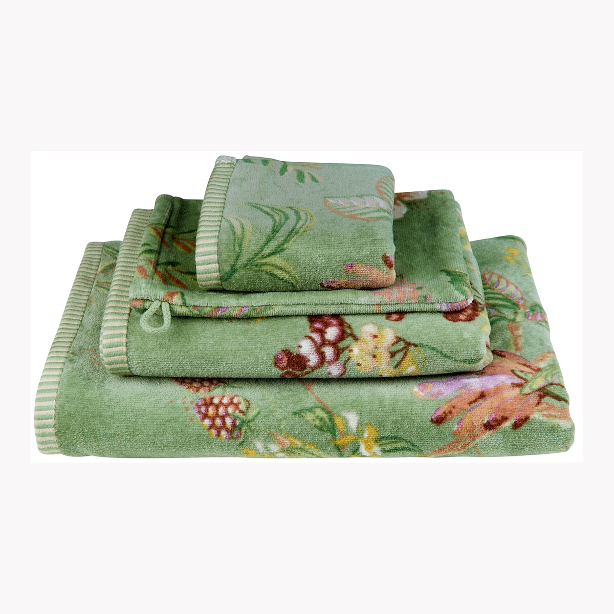 Toalha de Banho de Algodão Secret Garden - 500 g/m2 Verde-4