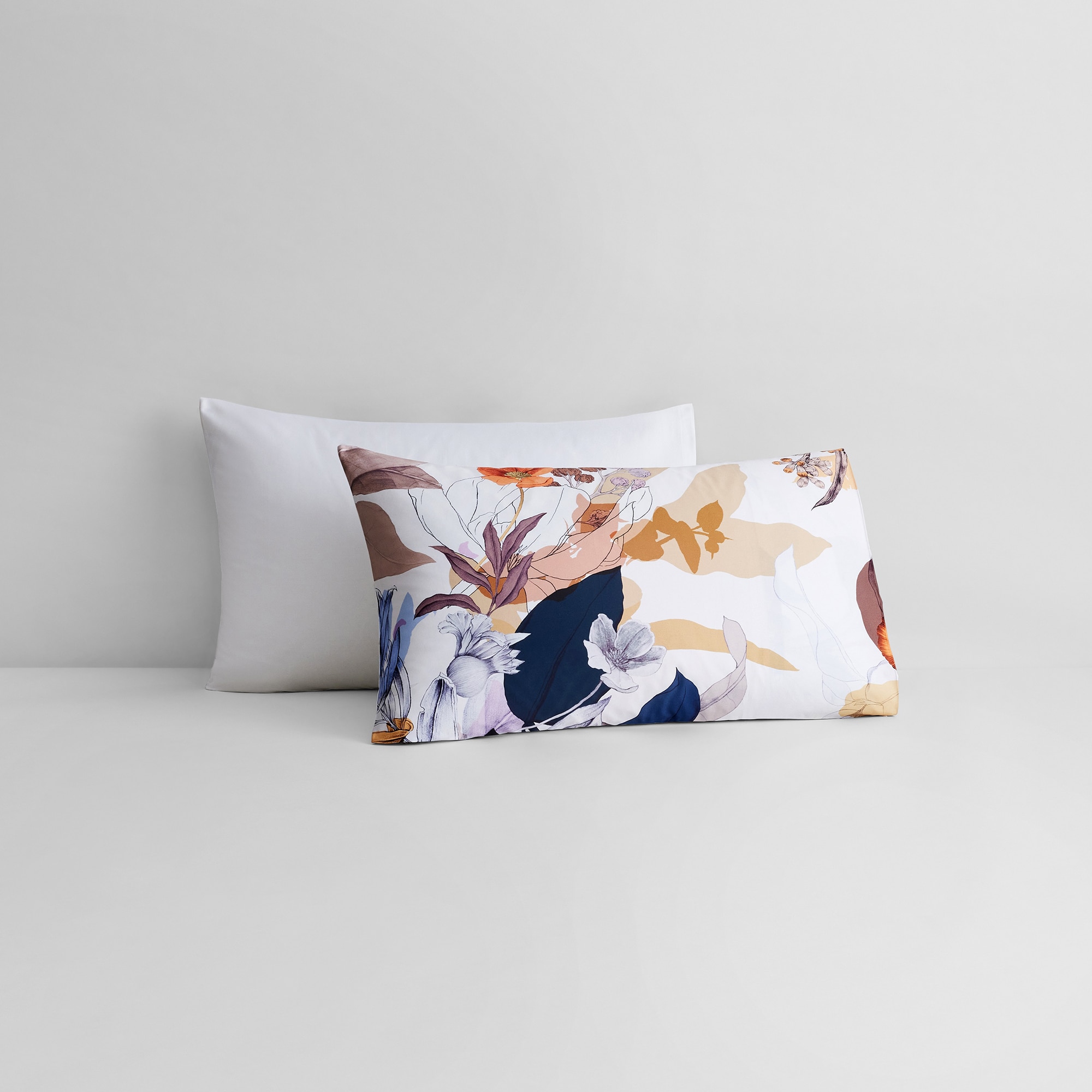 Conjunto de Capa de Edredão de Cetim de Algodão Brielle Multicolor-2