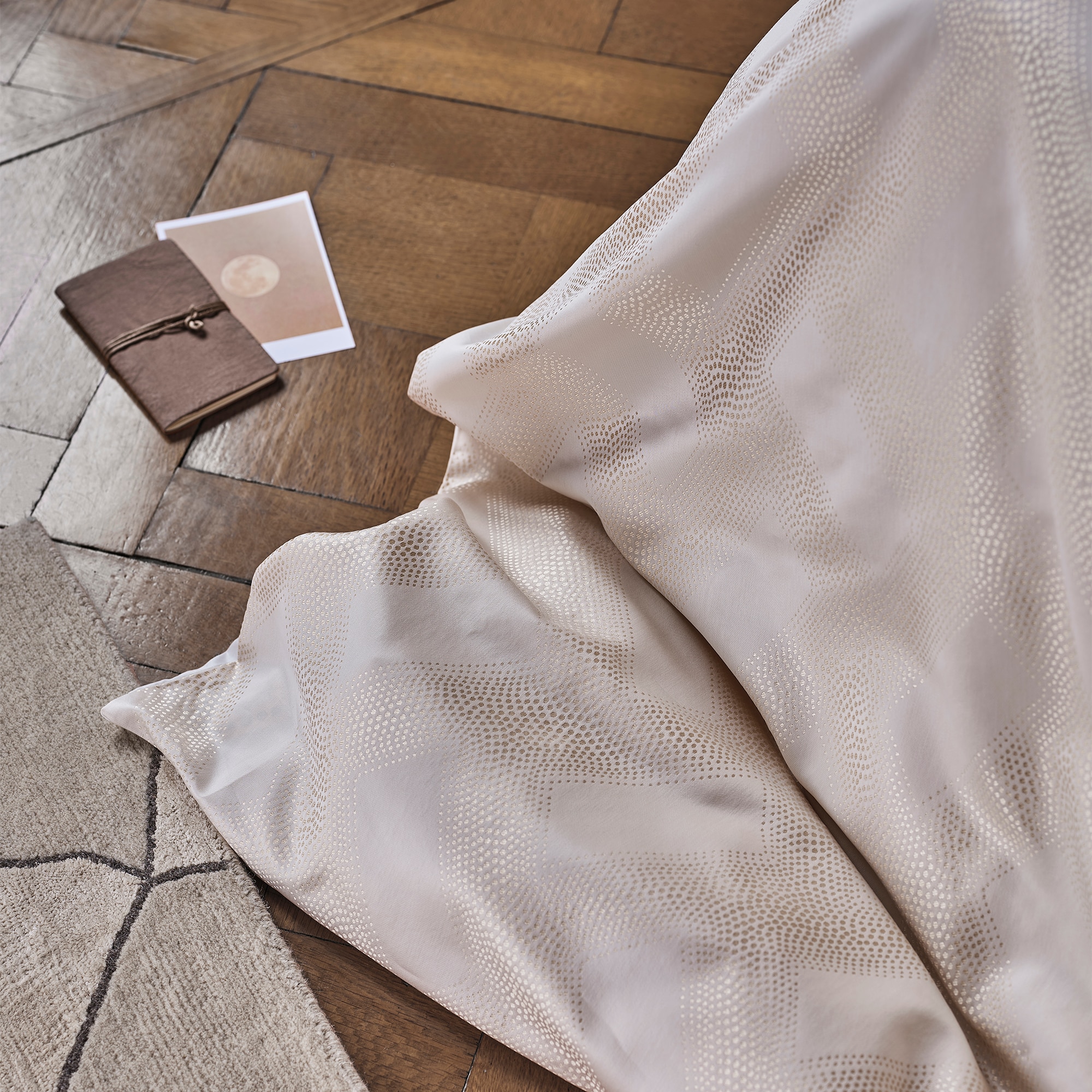 Conjunto de Capa de Edredão de Algodão Luxury Bright Branco-4