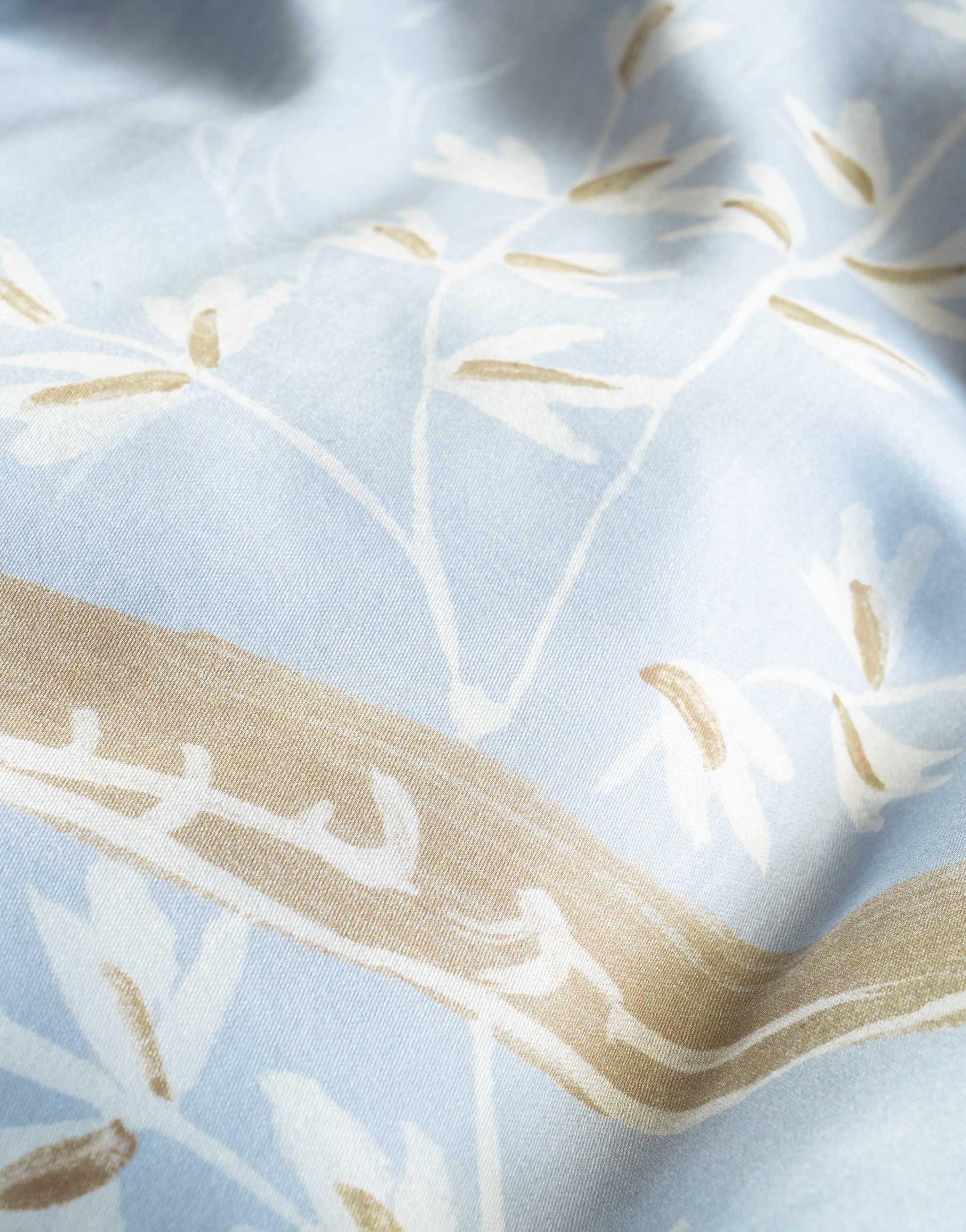 Juego de funda nórdica algodón satén Lucienne Essenza - Azul Cama 150 cm Azul-5
