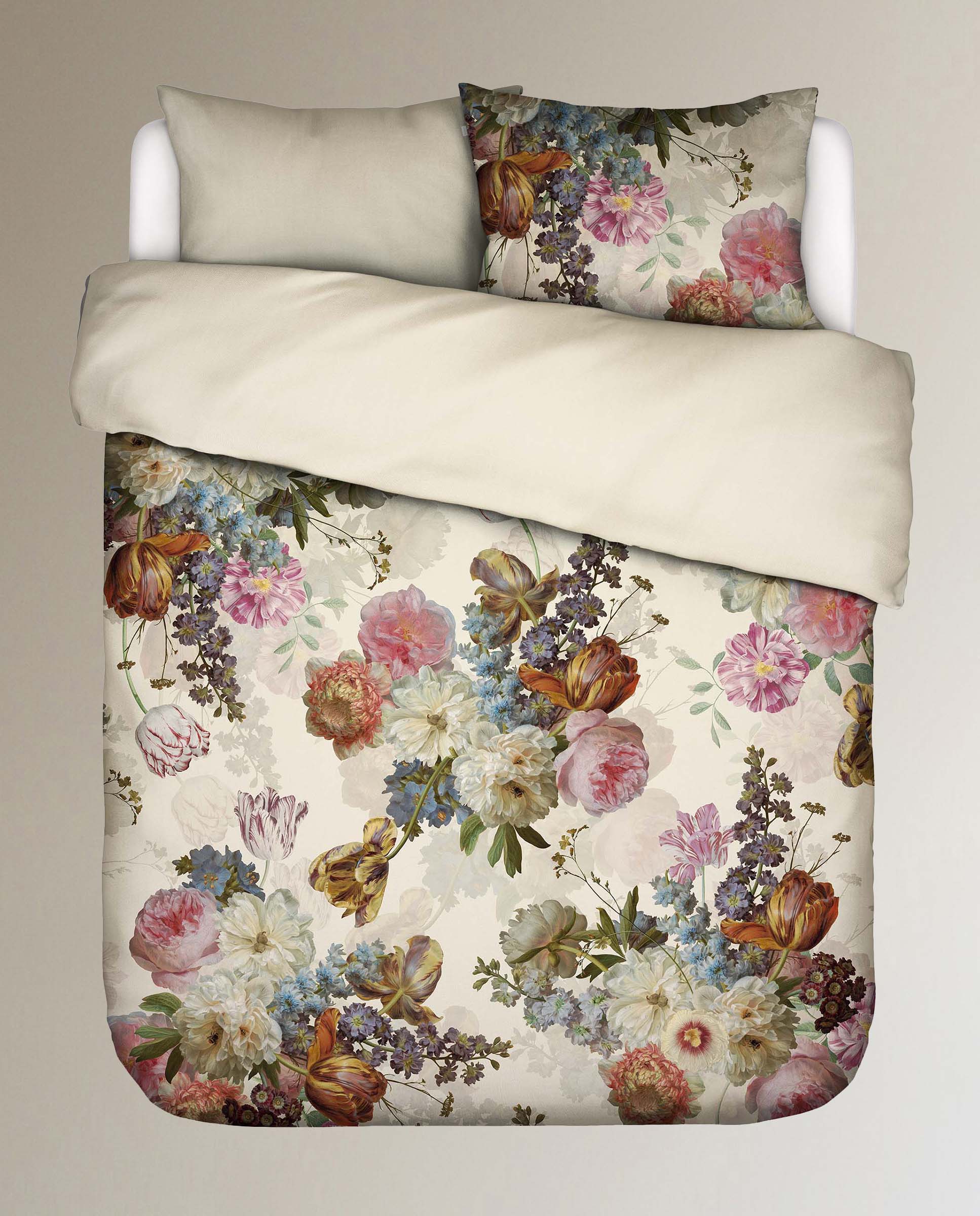 Juego de funda nórdica algodón satén Rosabelle Essenza - Crudo Cama 150 cm Crudo-6