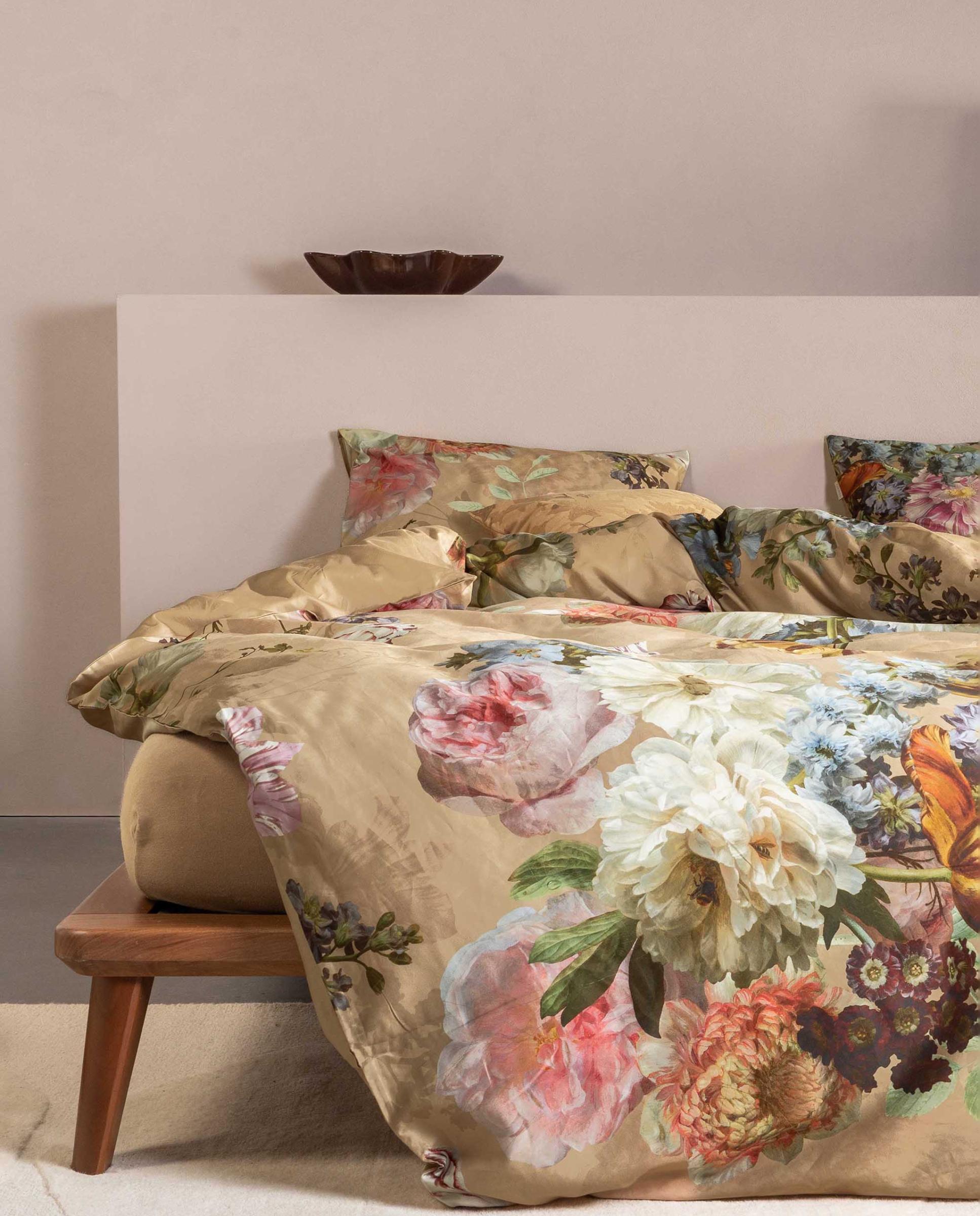 Juego de funda nórdica algodón satén Rosabelle Essenza - Beige Cama 150 cm Beige-10