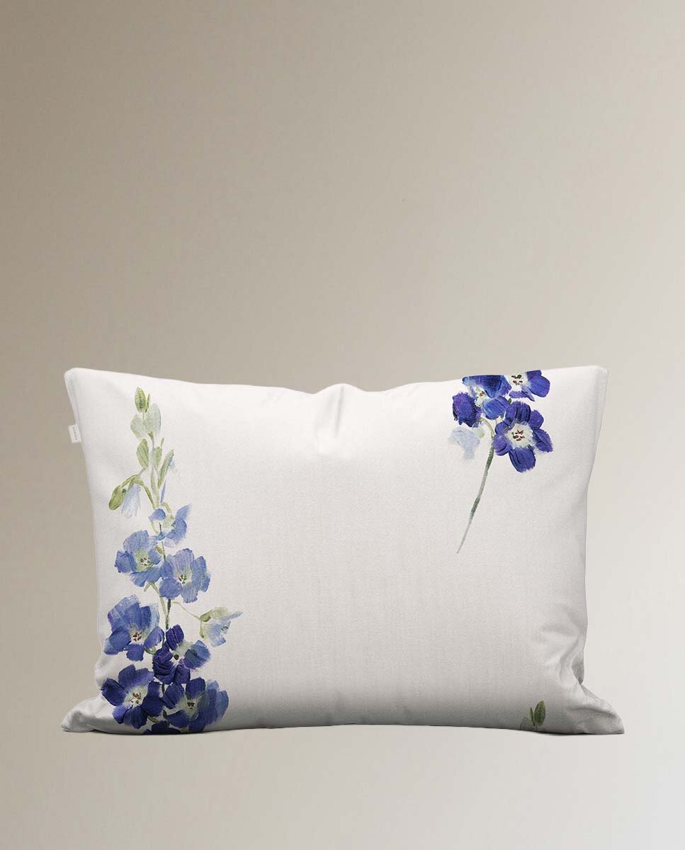 Imagen 0 de Funda de cuadrante algodón satén Blue Flower Essenza Azul