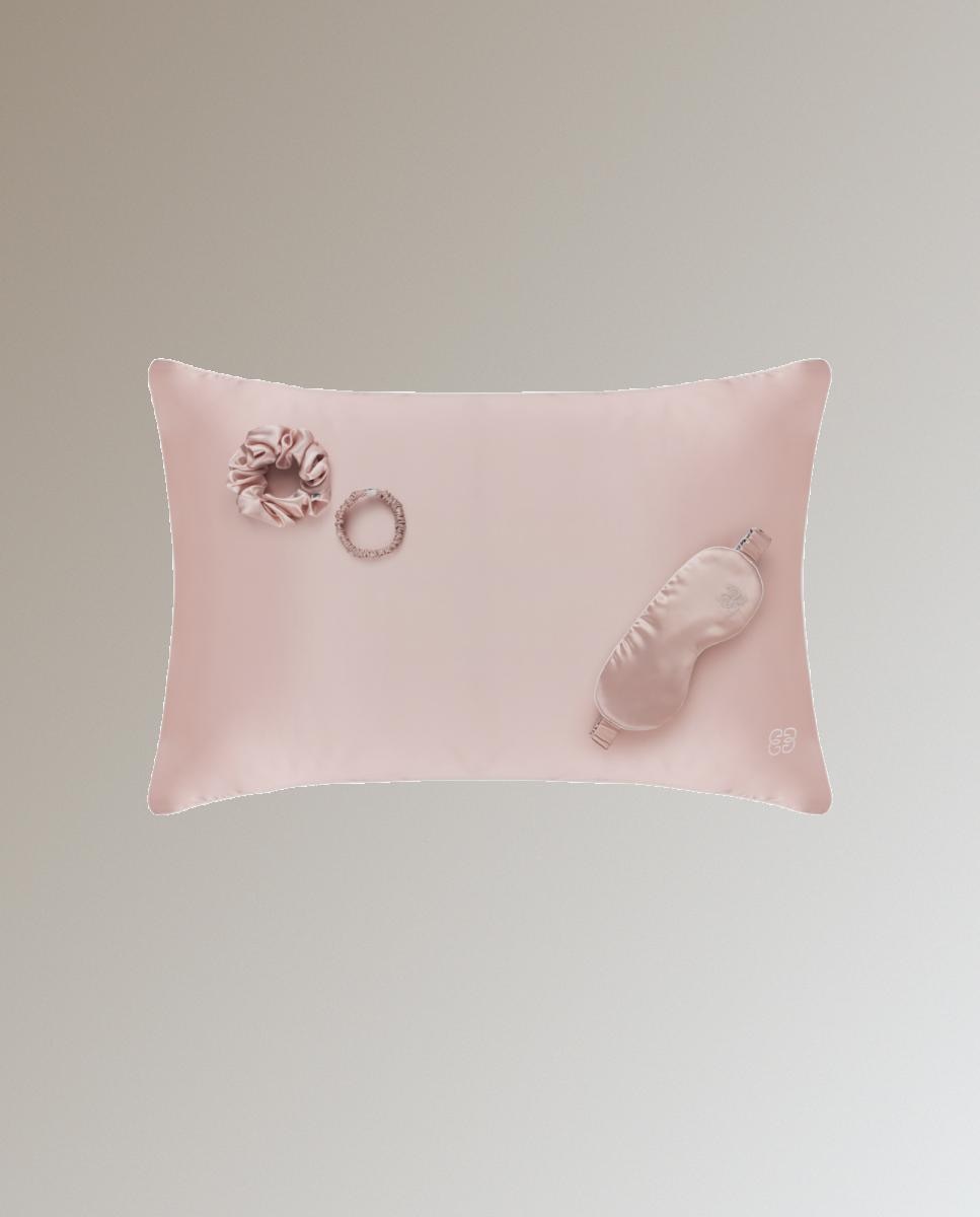 Imagen 0 de Set para dormir de seda Mulberry Plain Colours Gingerlily Rosa