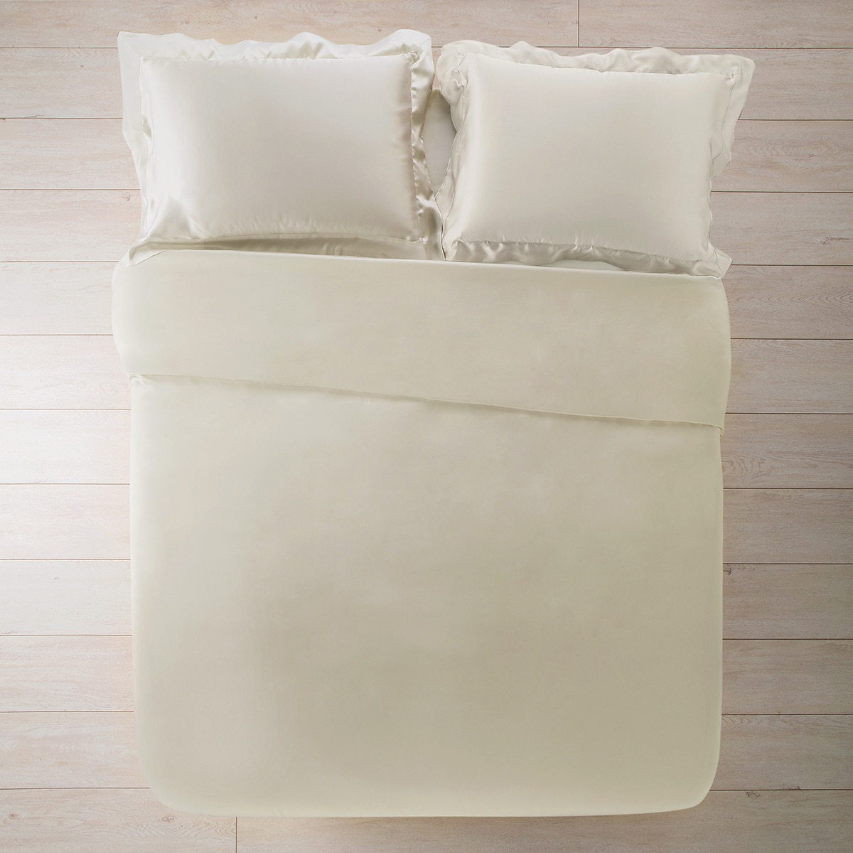 Capa de edredão de seda Mulberry Gingerlily Plain Colours Marfim-3