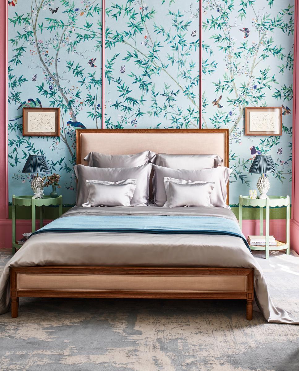 Funda de almohada seda Mulberry Plain Colour Gingerlily - Gris Antracita 50 x 75 cm Plata-2
