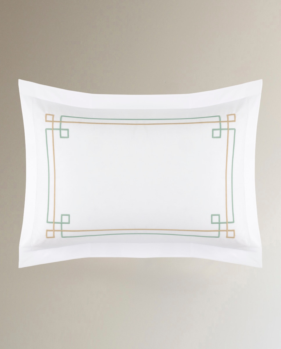 Funda de almohada algodón satén Villa Yves Delorme - Blanco 50 x 75 cm Blanco-1