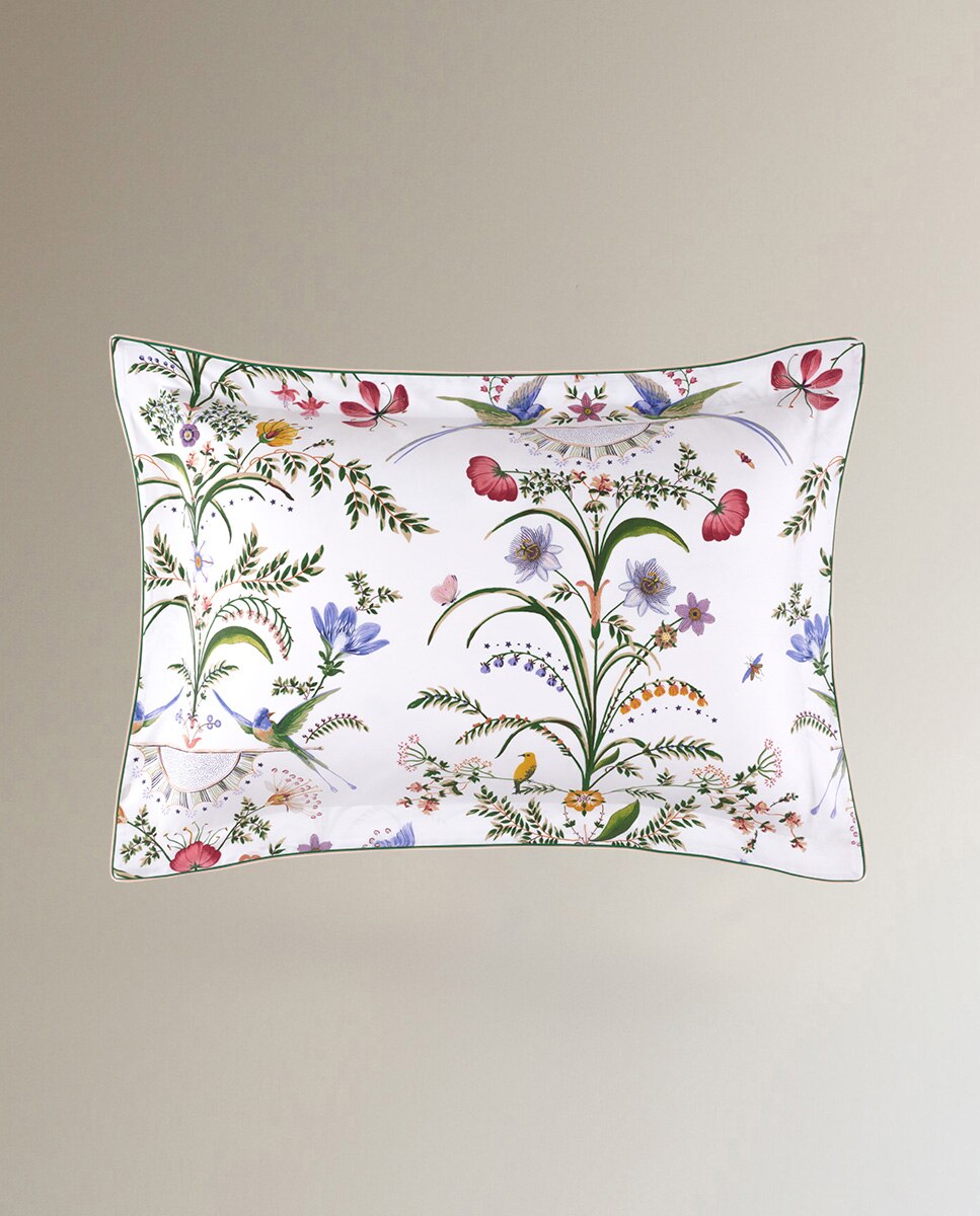 Imagen 0 de Funda de almohada algodón satén Botanic Yves Delorme Multicolor
