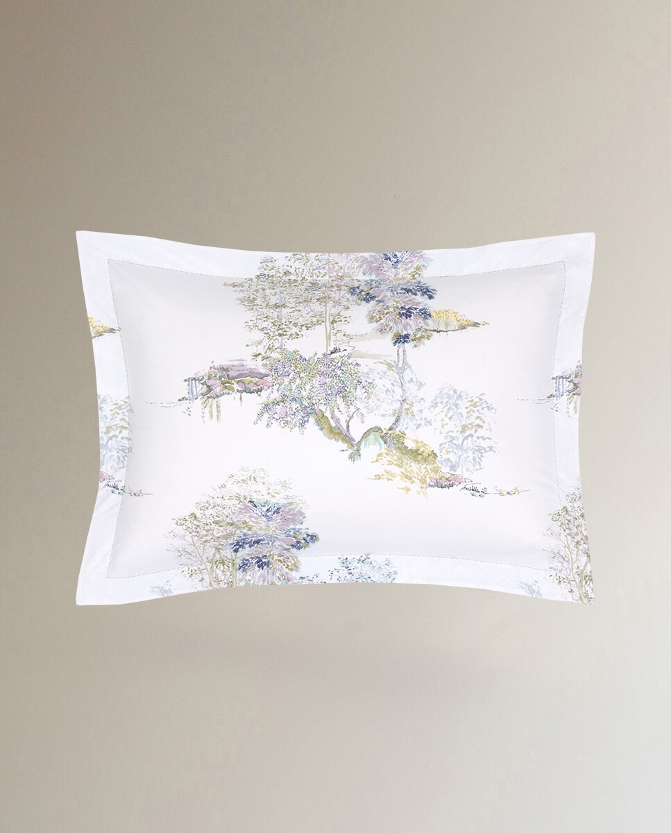 Imagen 0 de Funda de almohada algodón percal Lande Yves Delorme Multicolor