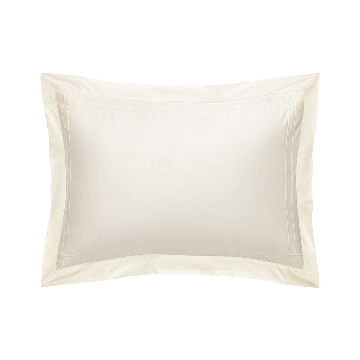 Funda de almohada algodón satén Adagio Yves Delorme - Leche 50 x 75 cm Leche-1