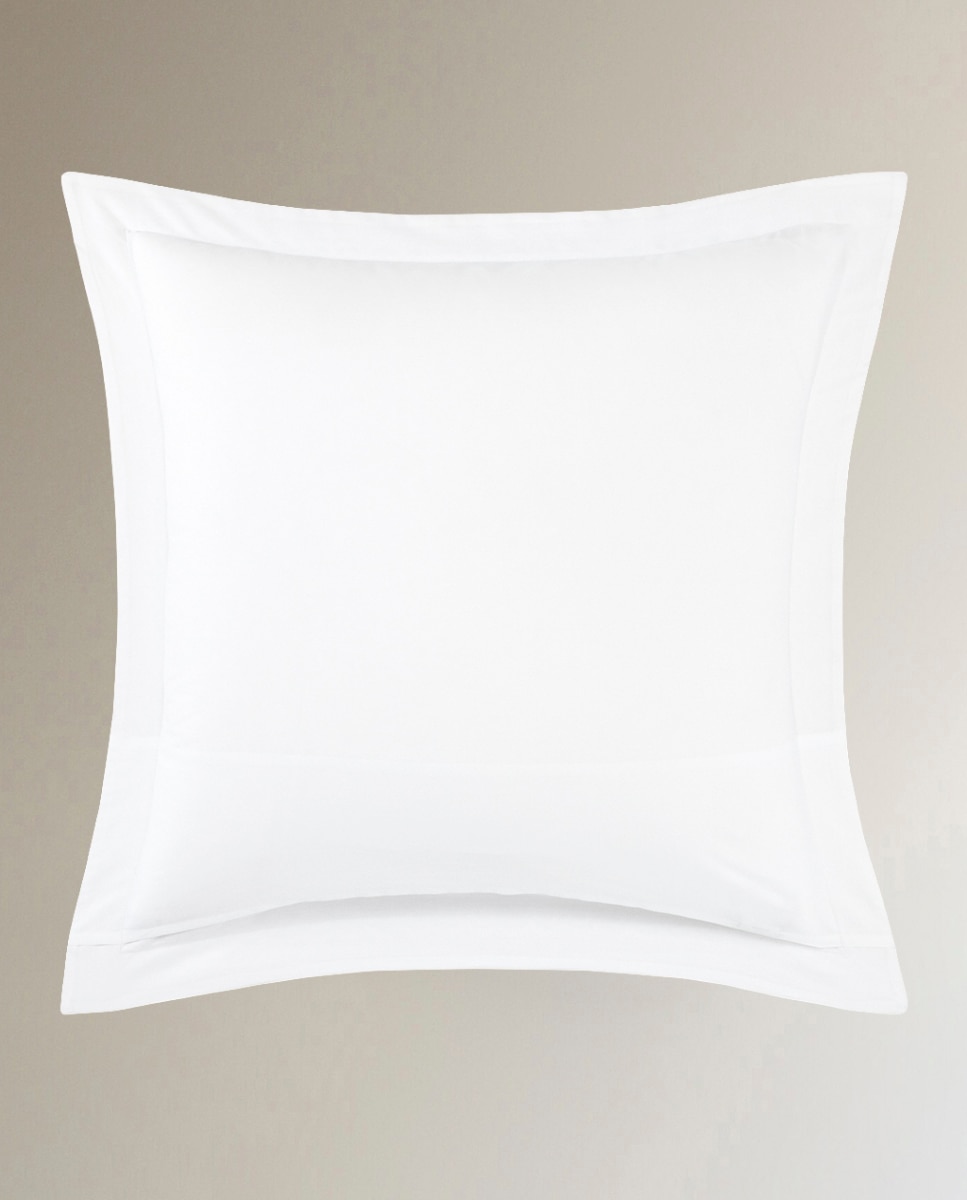 Capa de Almofada de Algodão Acetinado Villa Branco-2