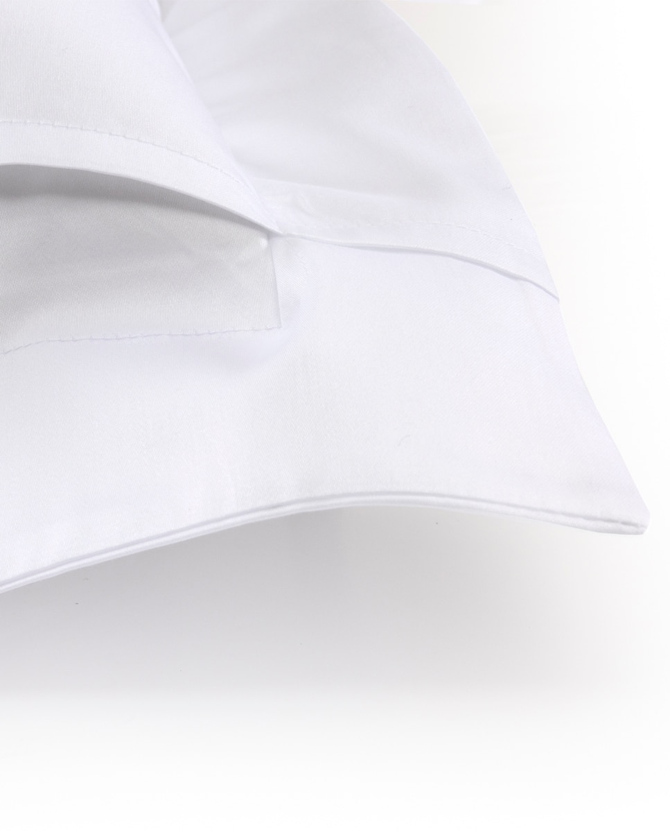 Capa de Almofada de Algodão Acetinado Villa Branco-3
