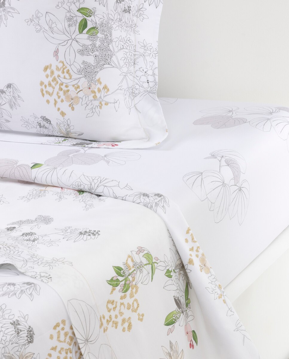 Imagem 0 de Lençol de Cima de Algodão e Cetim Orchidée