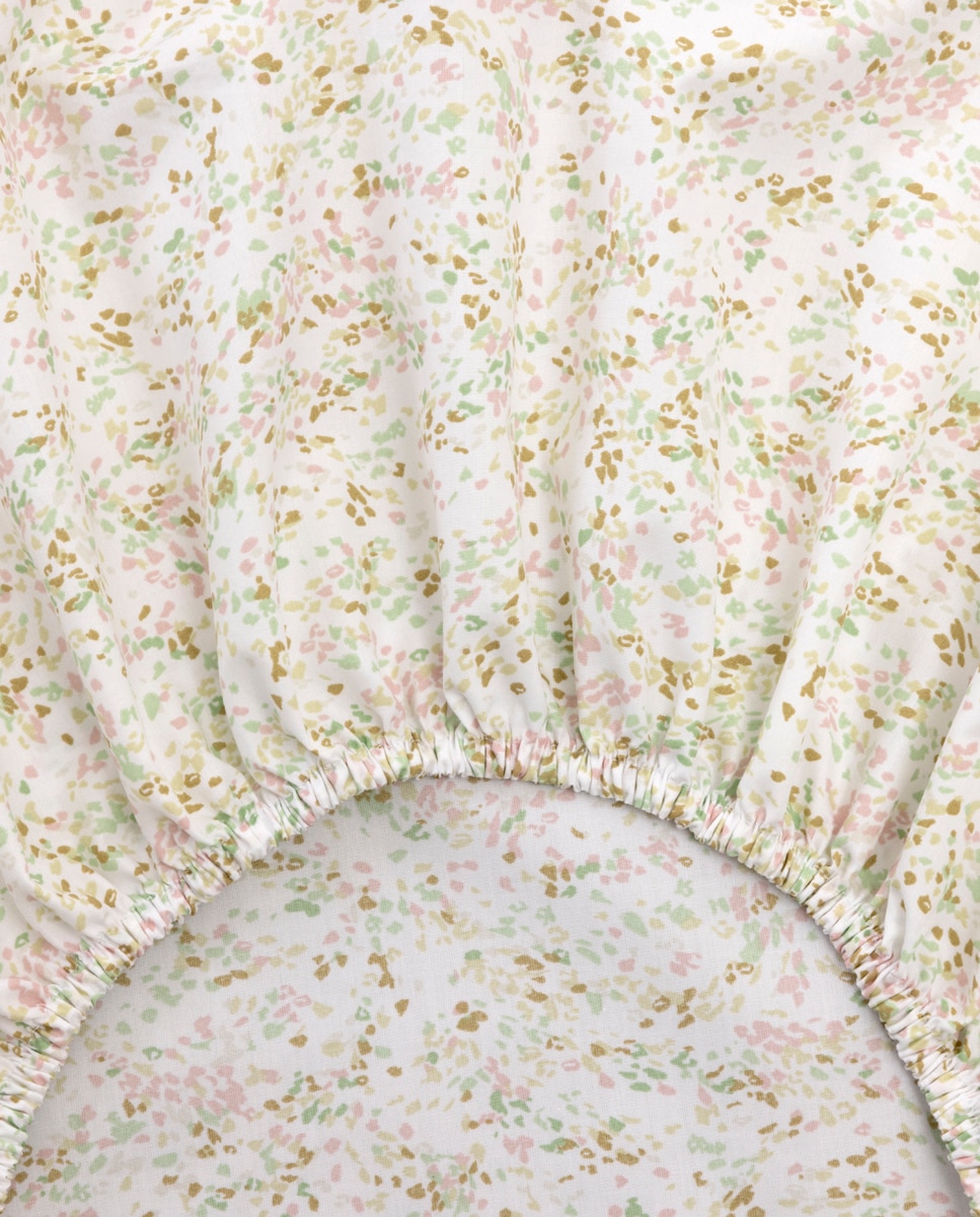 Lençol de Baixo de Algodão Gaura Multicolor-2