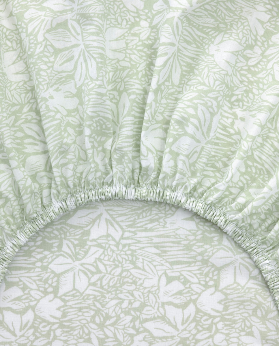 Sábana bajera algodón orgánico Capri Yves Delorme Verde claro Cama 90 cm Verde claro-2