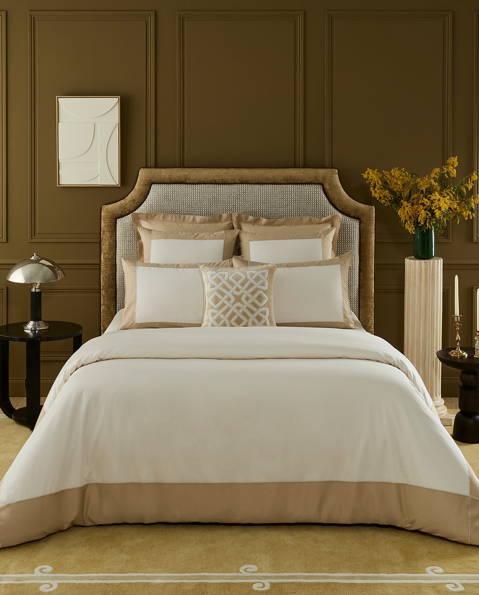 Funda nórdica algodón Apollon Yves Delorme - Beige Cama 180 cm Beige-1