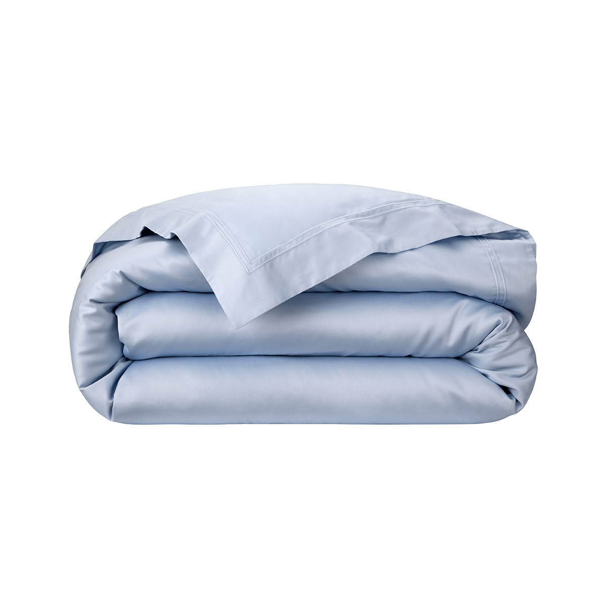 Funda nórdica algodón Triomphe Yves Delorme - Celeste Cama 150 cm Celeste-3