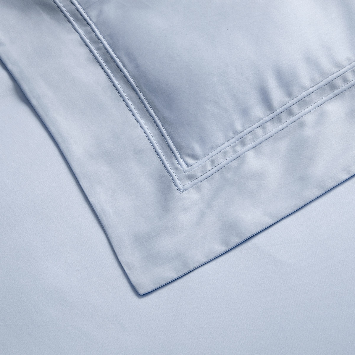 Funda nórdica algodón Triomphe Yves Delorme - Celeste Cama 150 cm Celeste-4