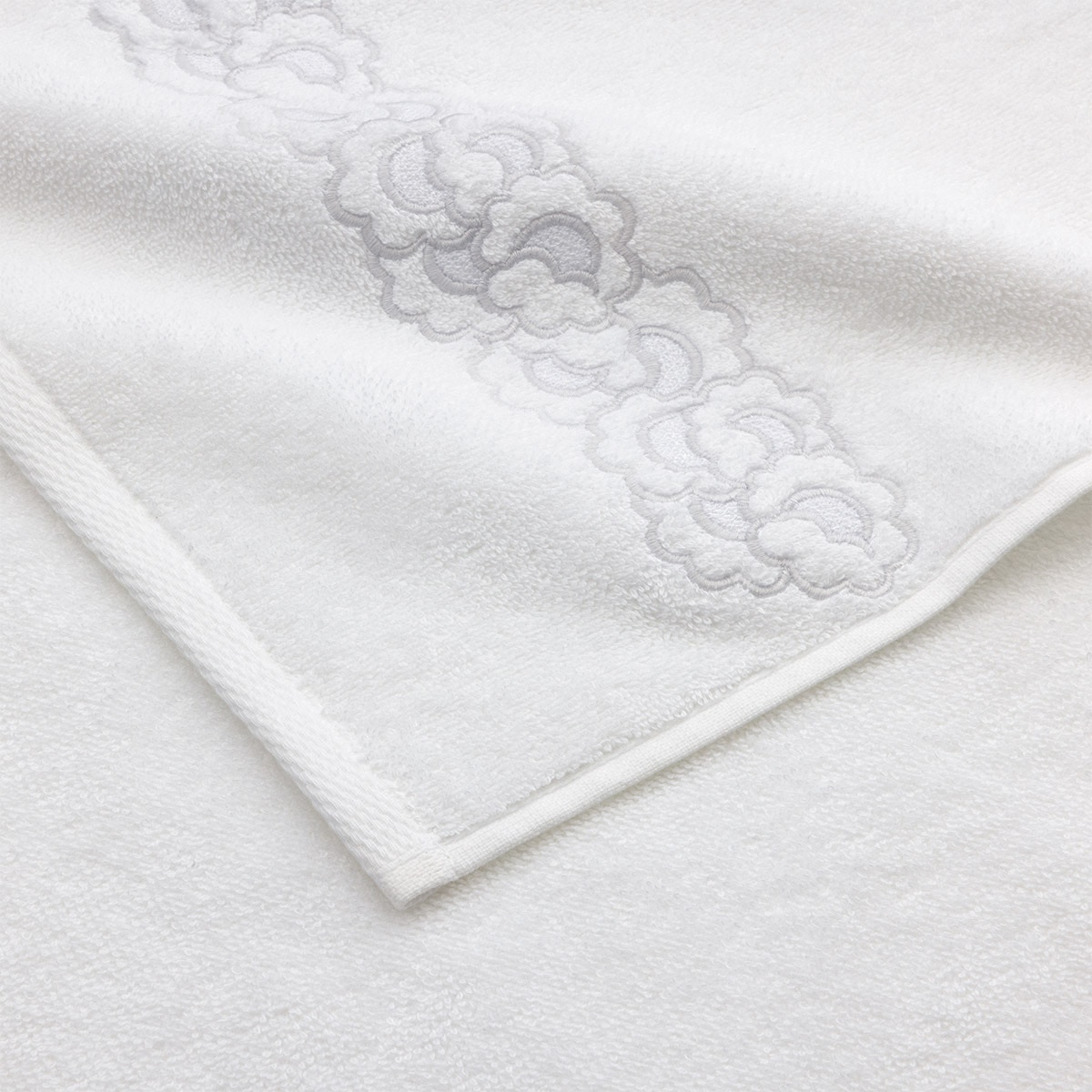 Toalha de Banho de Algodão Orgânico e Modal Festons - 450 g/m2 Branco-6